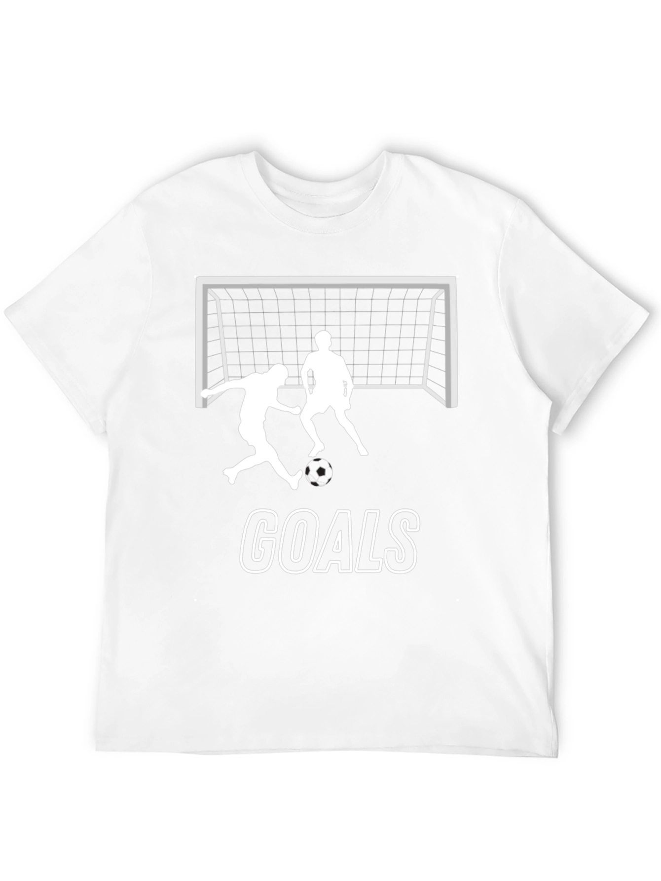 Soccer Goals Graphic Tee - Black Cotton T-Shirt