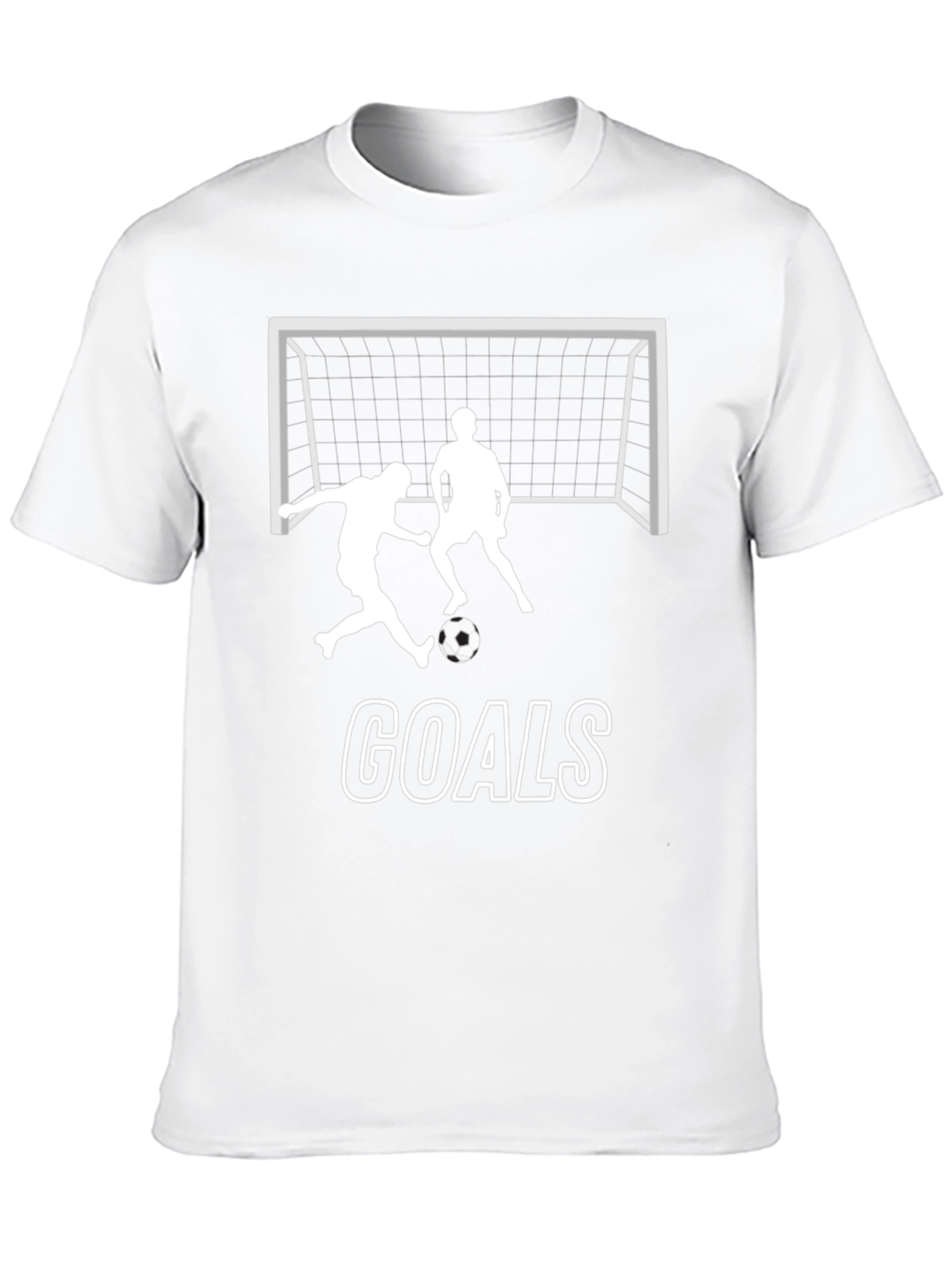 Soccer Goals Graphic Tee - Black Cotton T-Shirt