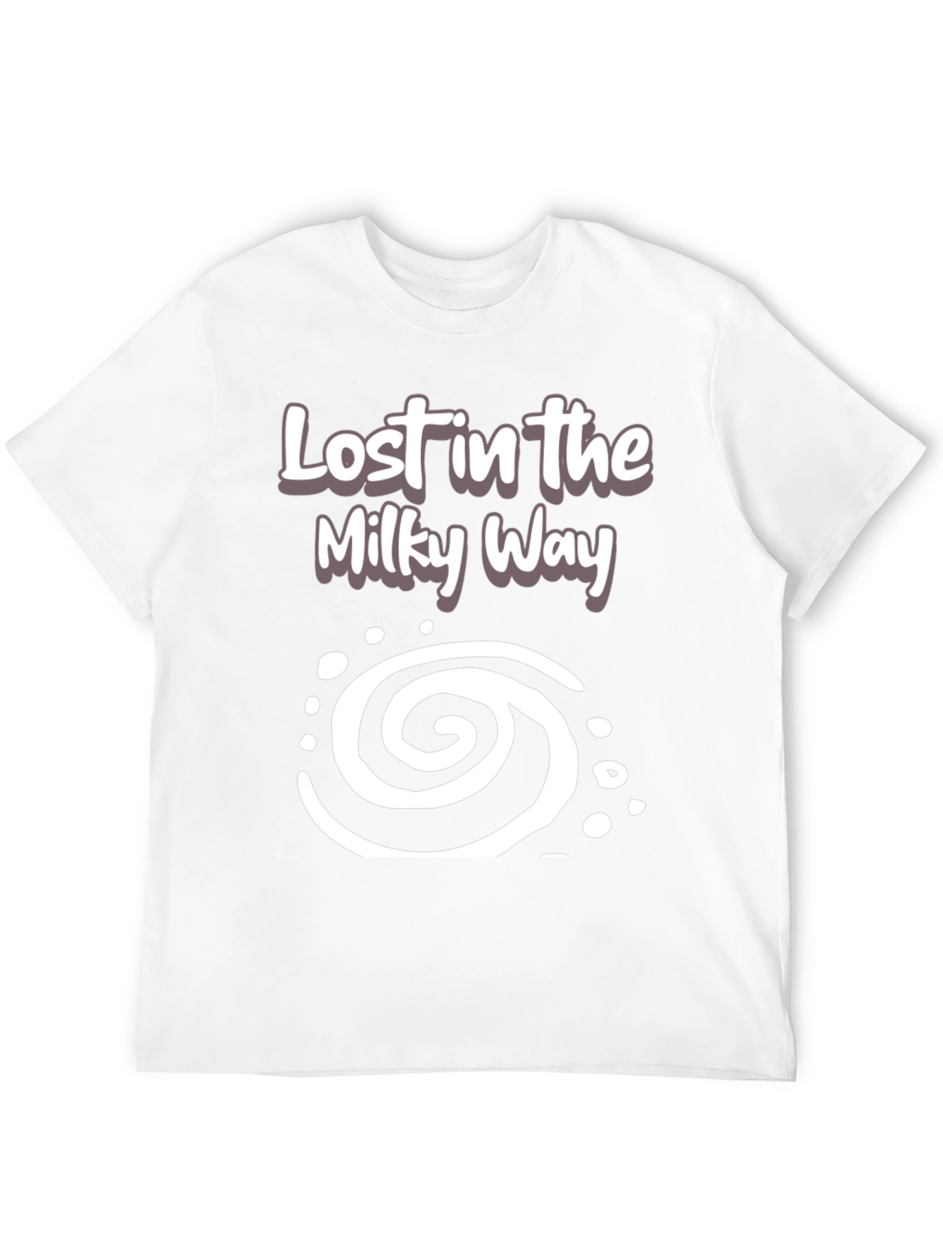 Lost in the Milky Way Black Graphic T-Shirt