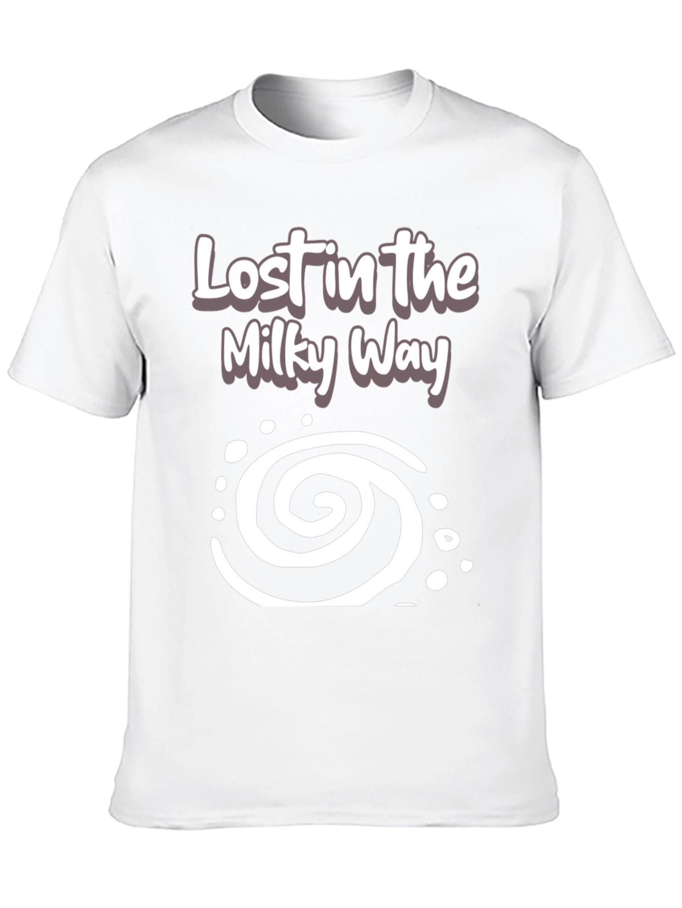 Lost in the Milky Way Black Graphic T-Shirt