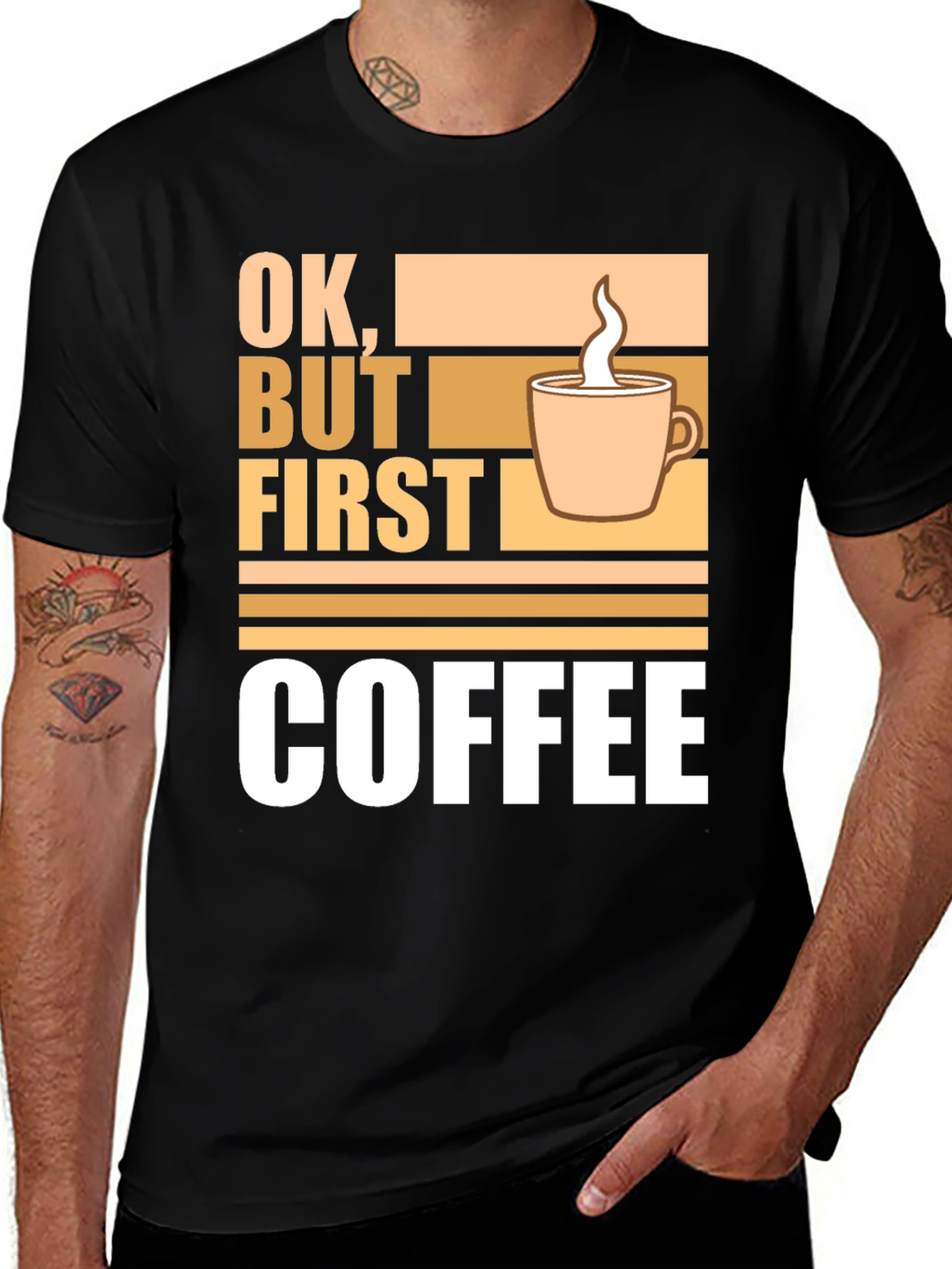 Ok But First Coffee Graphic Tee - Casual Style