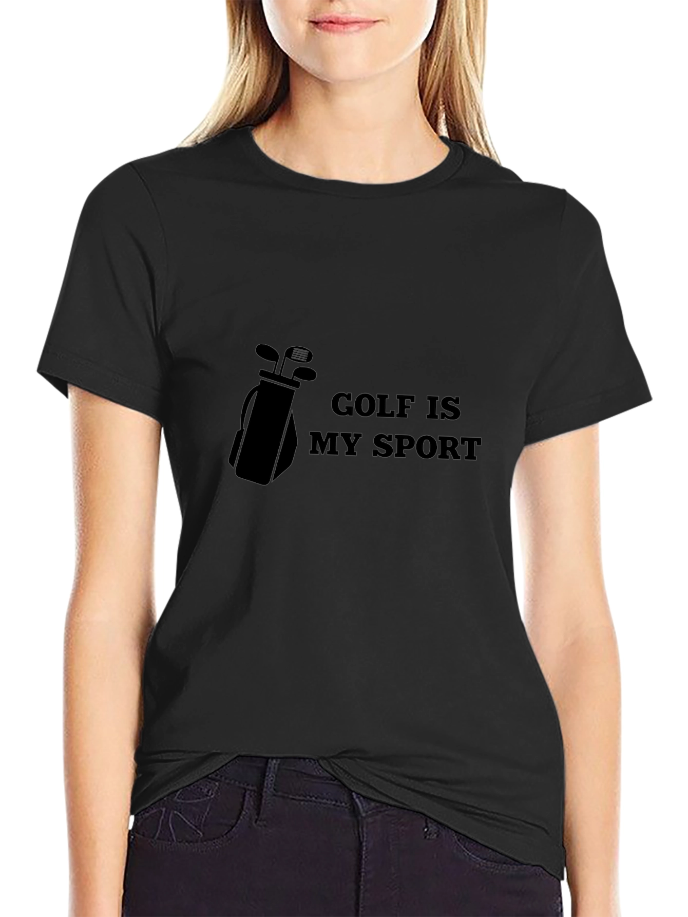 Golf is My Sport Black Graphic Tee