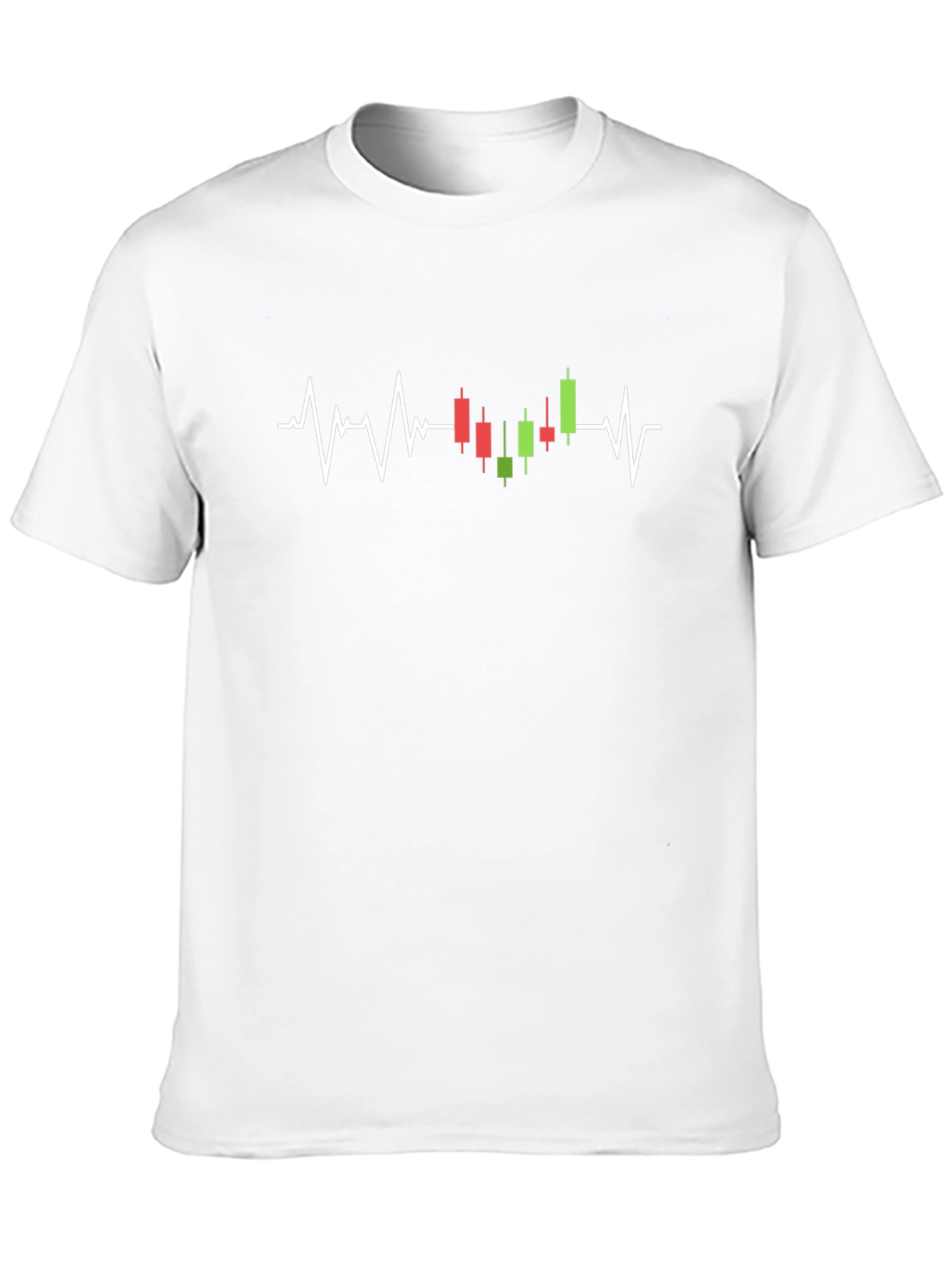 Stock Trader Heartbeat Black T-Shirt