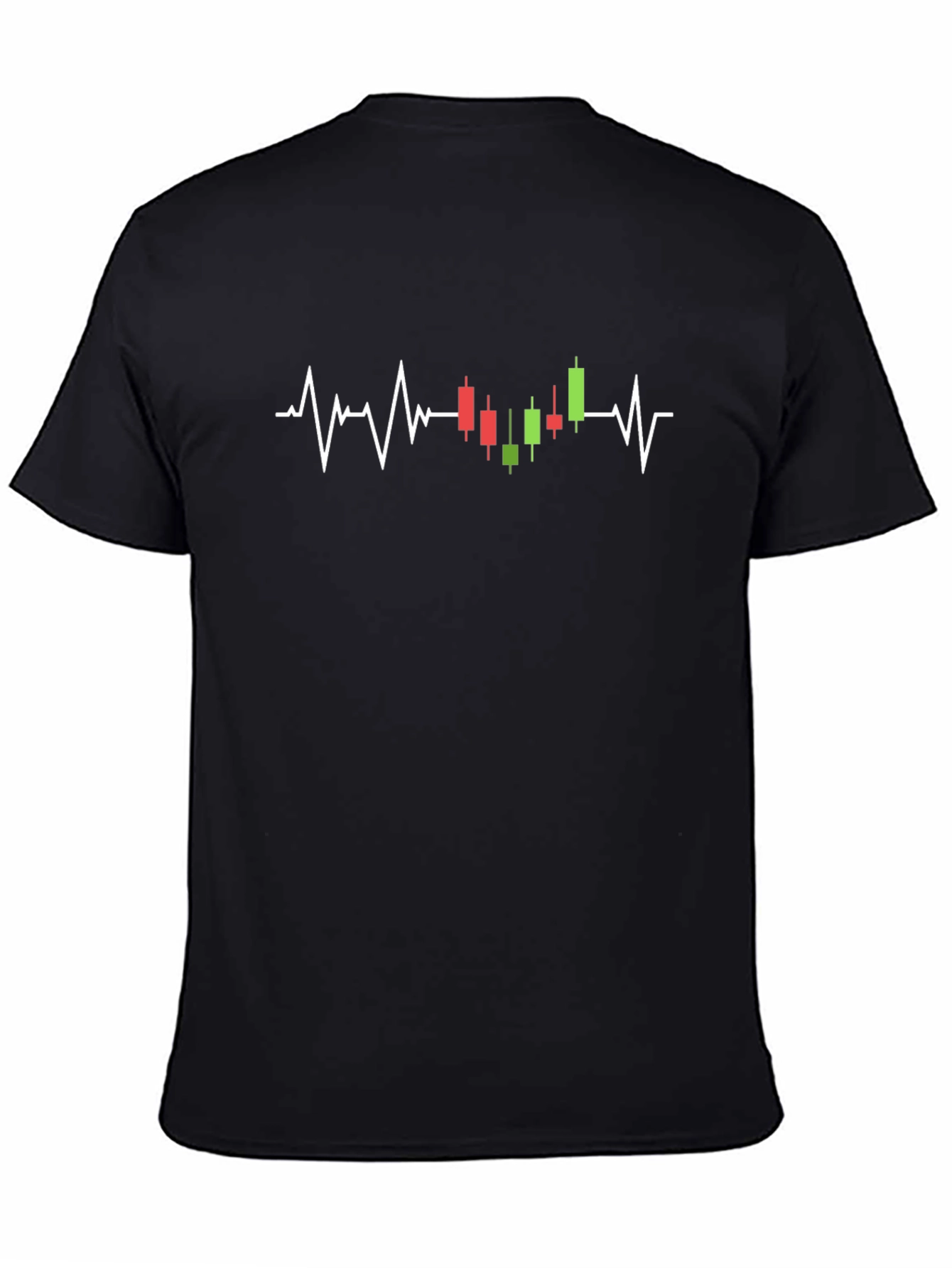 Stock Trader Heartbeat Black T-Shirt