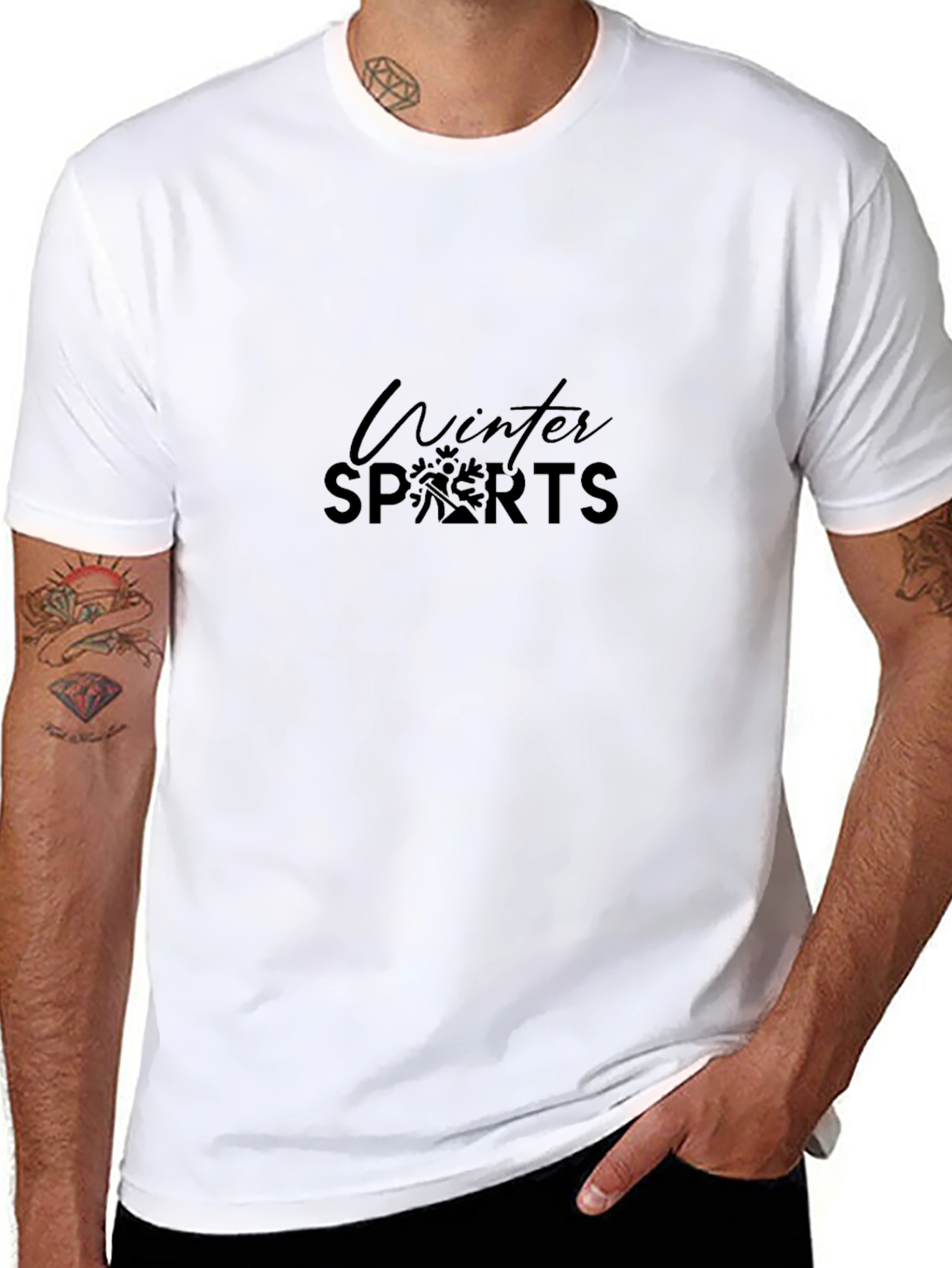 Winter Sports Black Graphic Tee