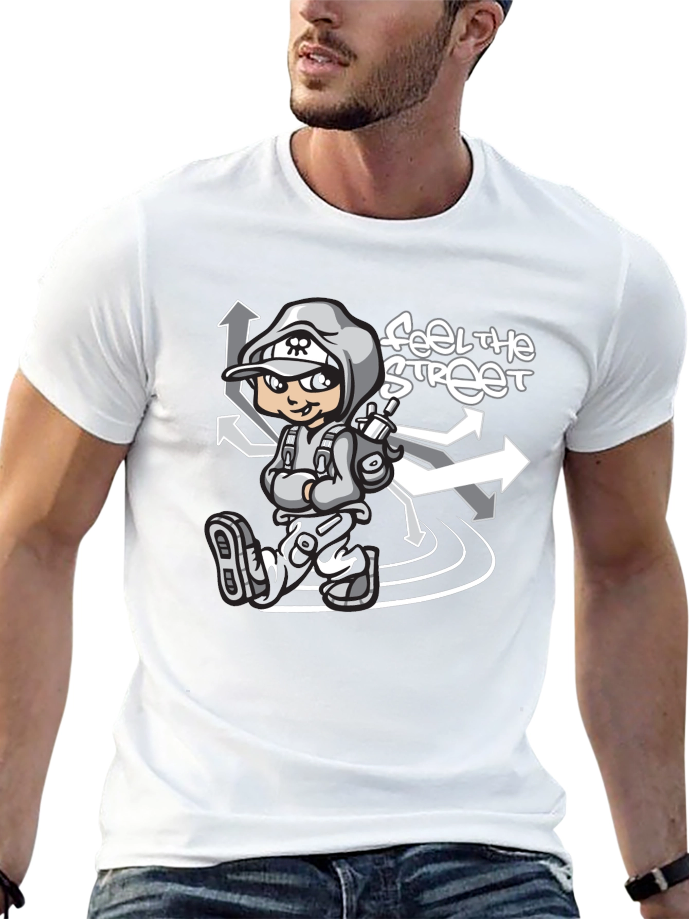 Feel the Street Graphic T-Shirt - Black