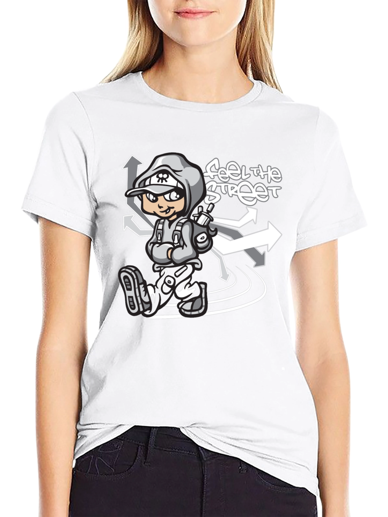 Feel the Street Graphic T-Shirt - Black