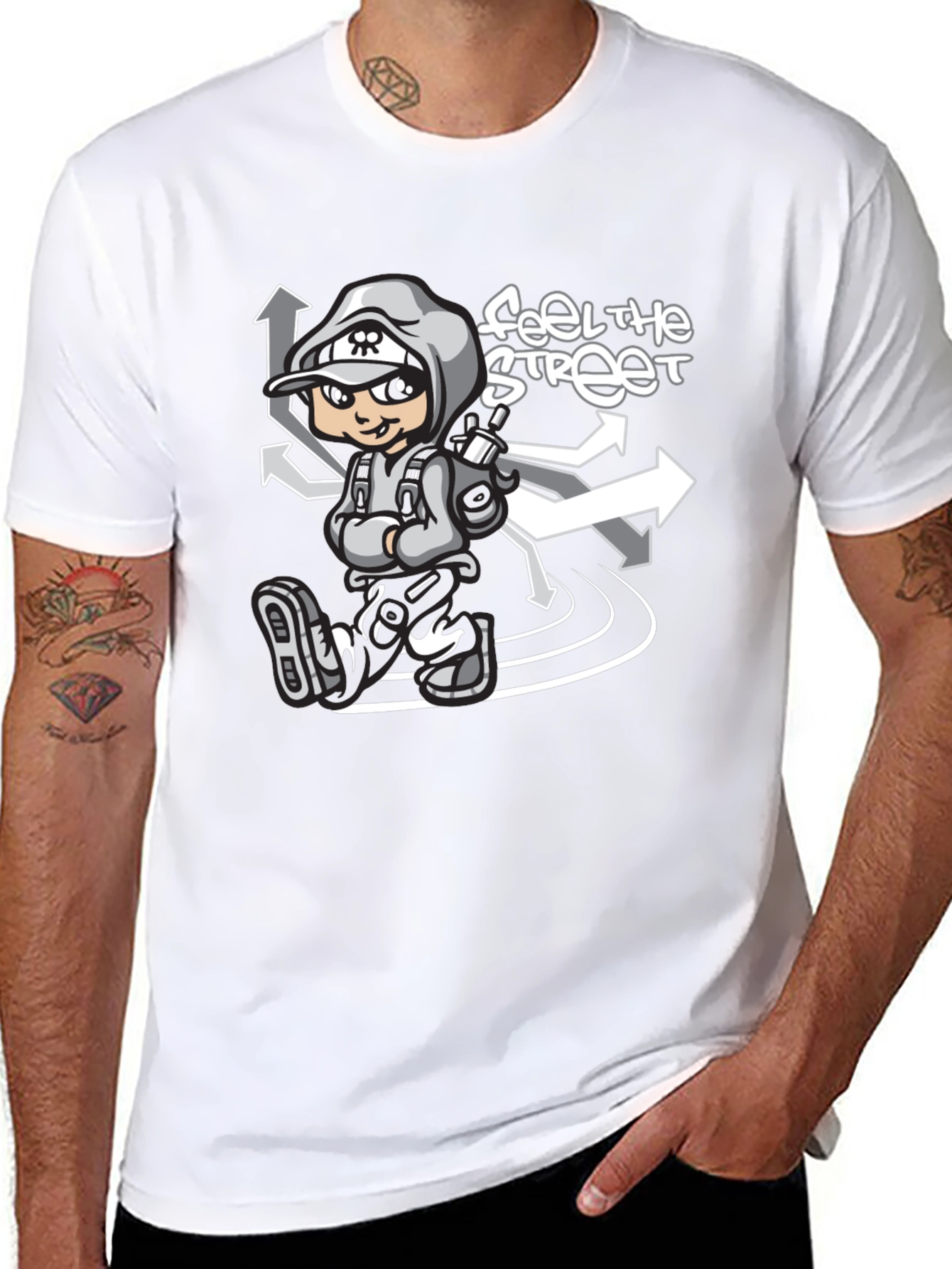 Feel the Street Graphic T-Shirt - Black