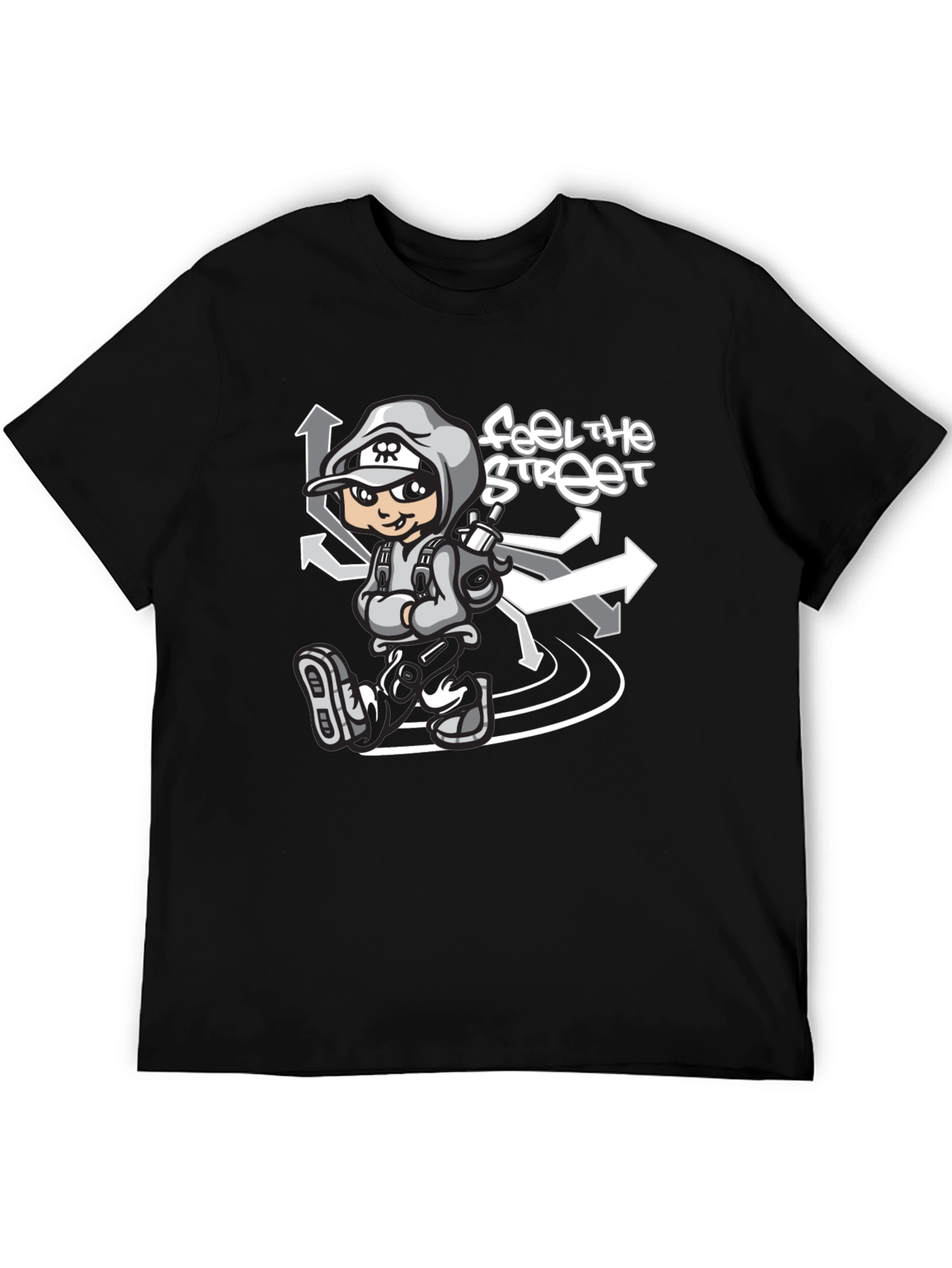 Feel the Street Graphic T-Shirt - Black