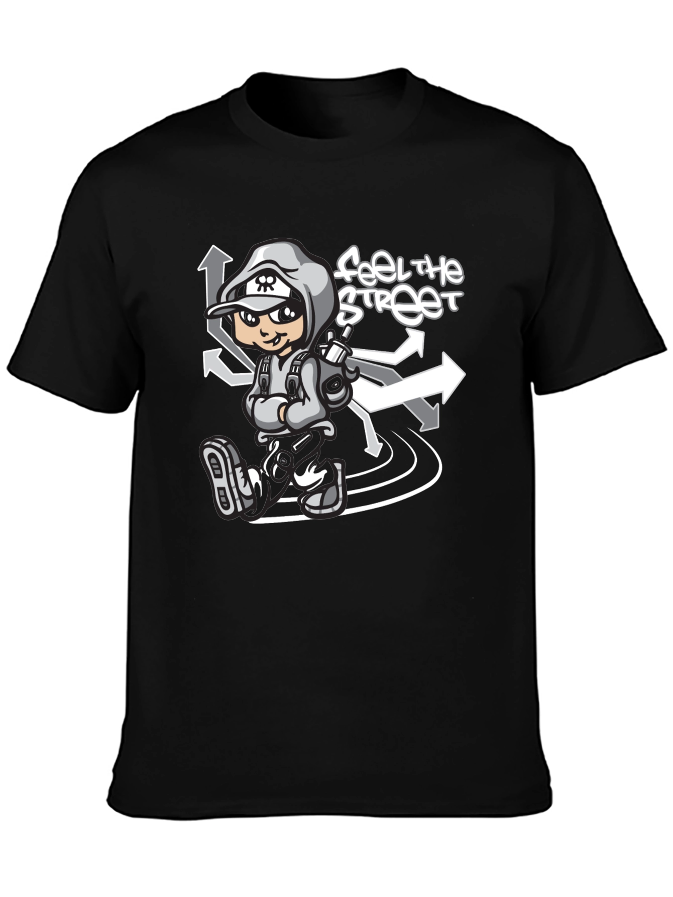 Feel the Street Graphic T-Shirt - Black