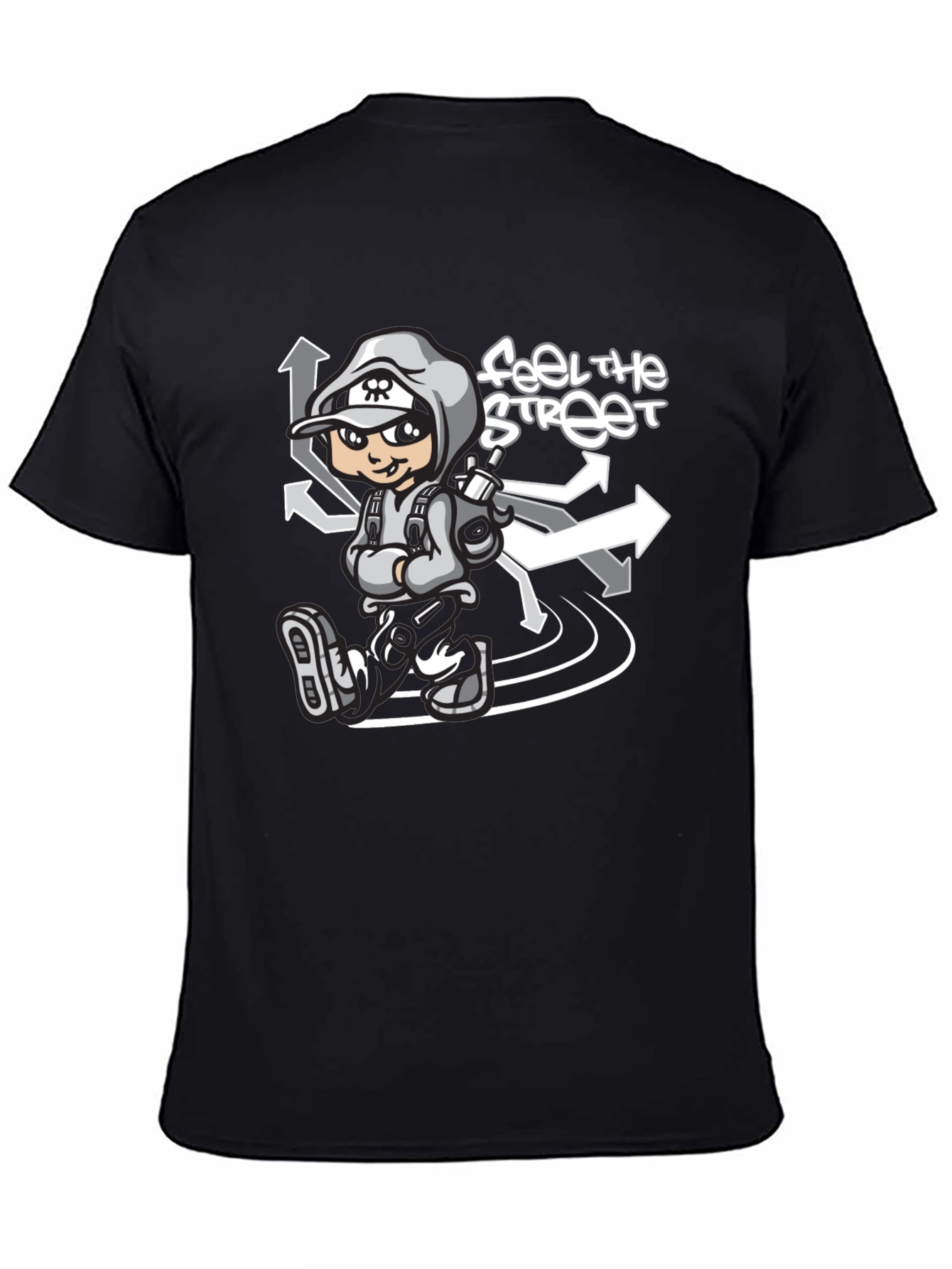 Feel the Street Graphic T-Shirt - Black