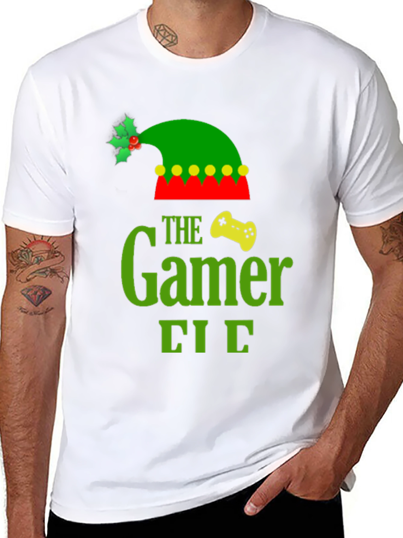 The Gamer Elf Christmas T-Shirt - Holiday Gaming Tee