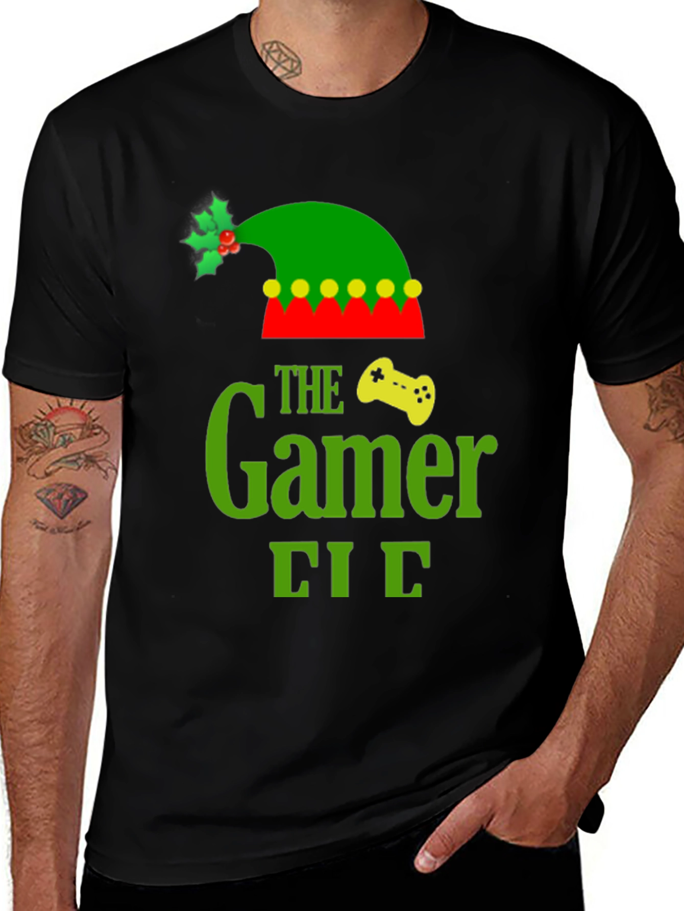 The Gamer Elf Christmas T-Shirt - Holiday Gaming Tee