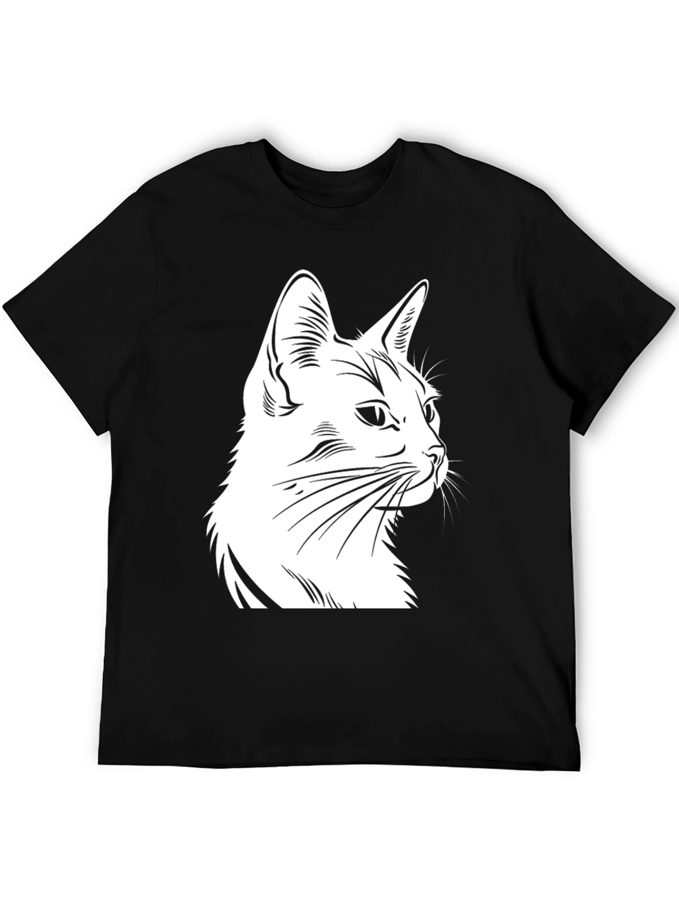 Black Cat Graphic Tee - Stylish Casual Wear