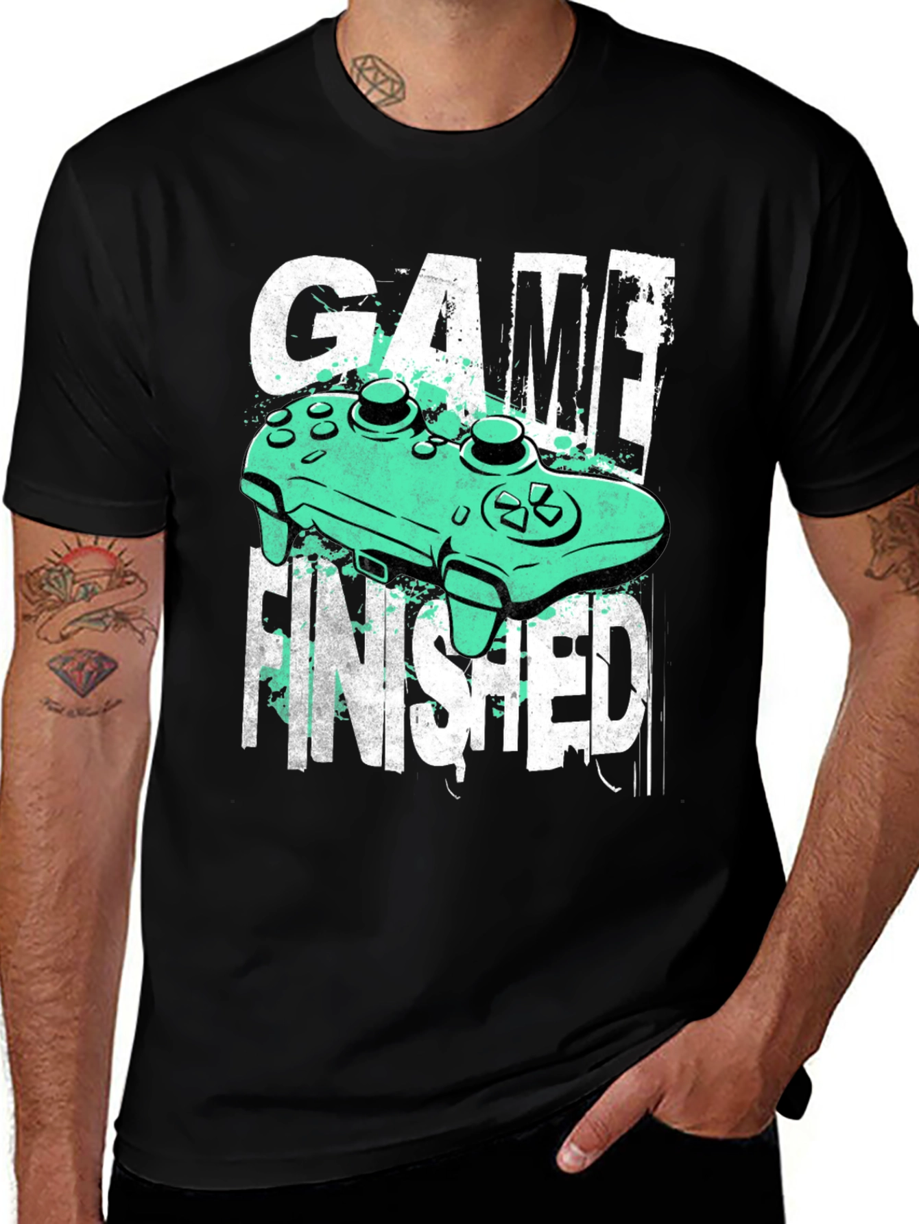 Game Finished T-Shirt Gamer Tee Black