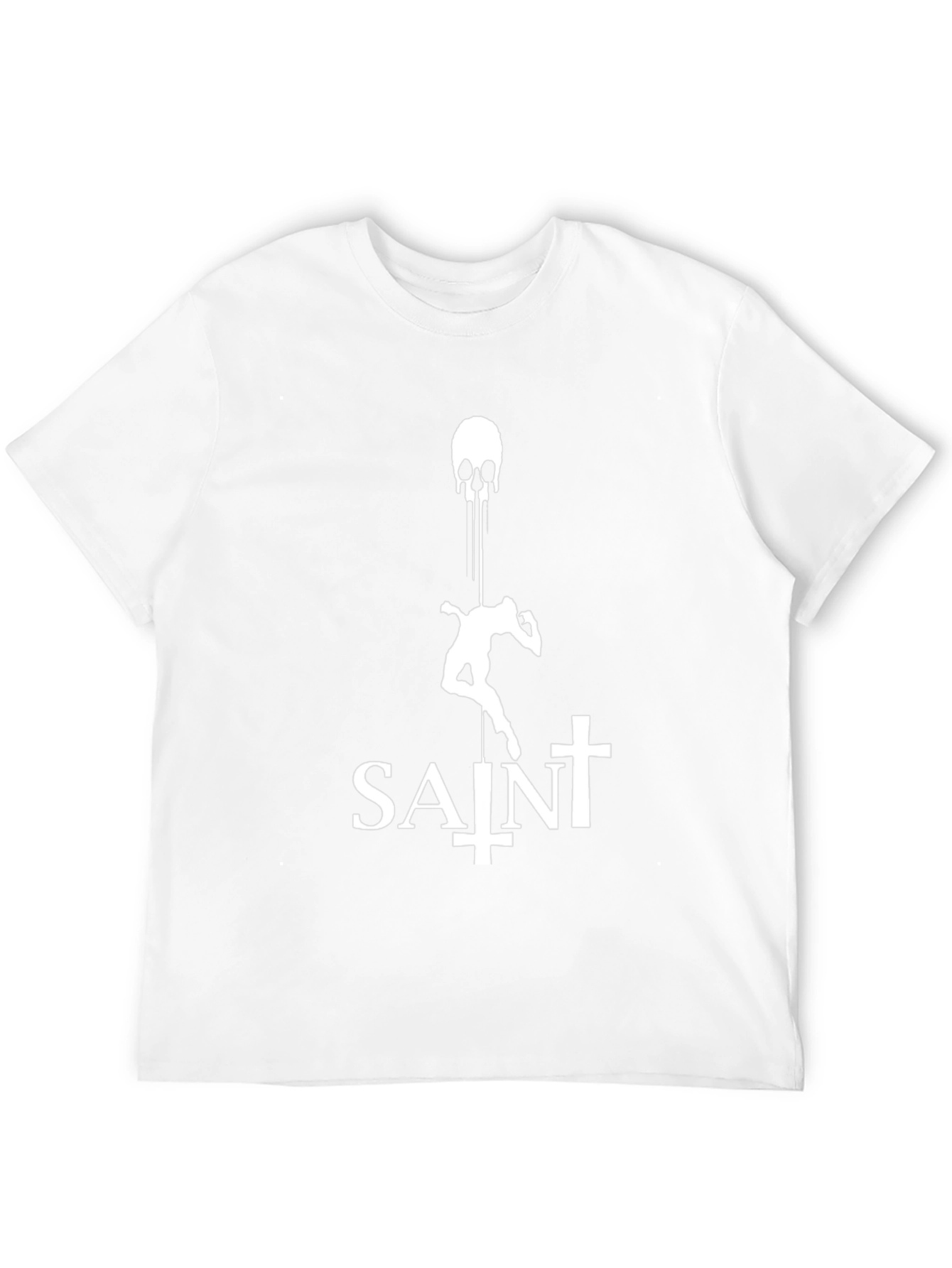 Saint Skull Drip Graphic Tee - Black