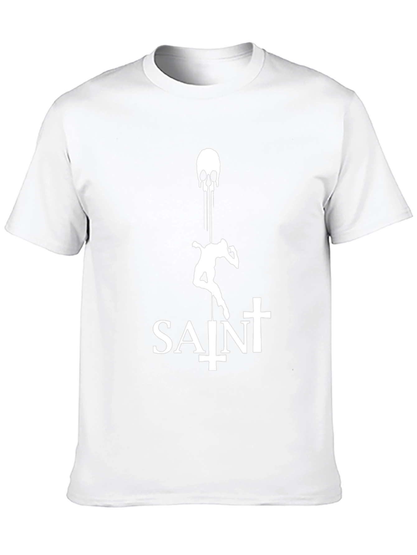 Saint Skull Drip Graphic Tee - Black