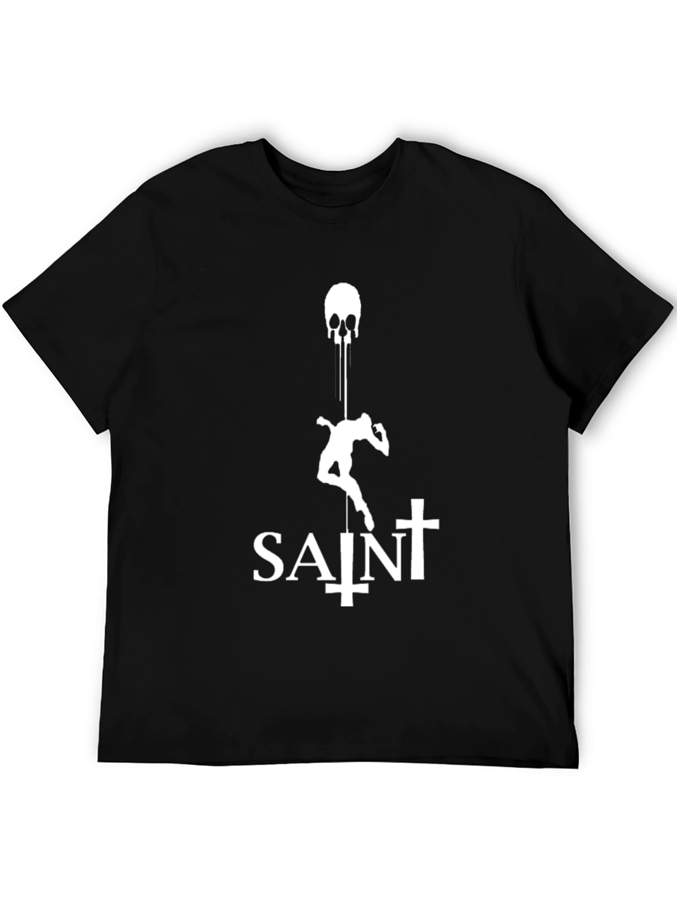 Saint Skull Drip Graphic Tee - Black