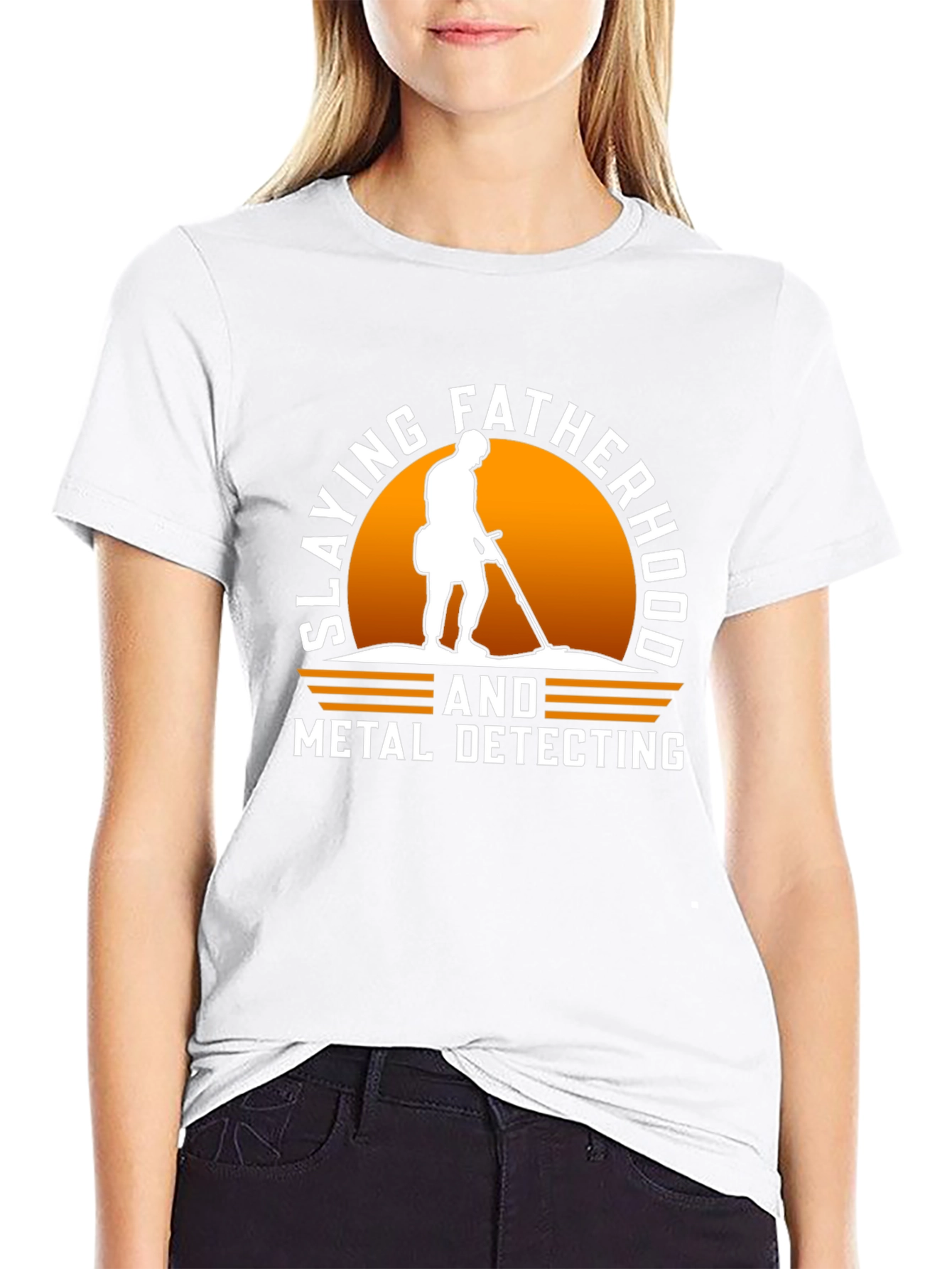 Slaying Fatherhood & Metal Detecting Black T-Shirt