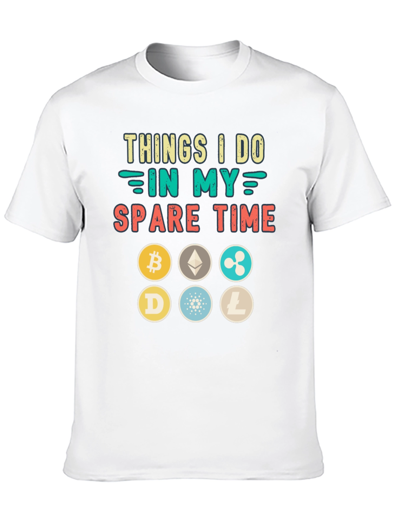 Crypto Spare Time T-Shirt - Bitcoin Ethereum Dogecoin