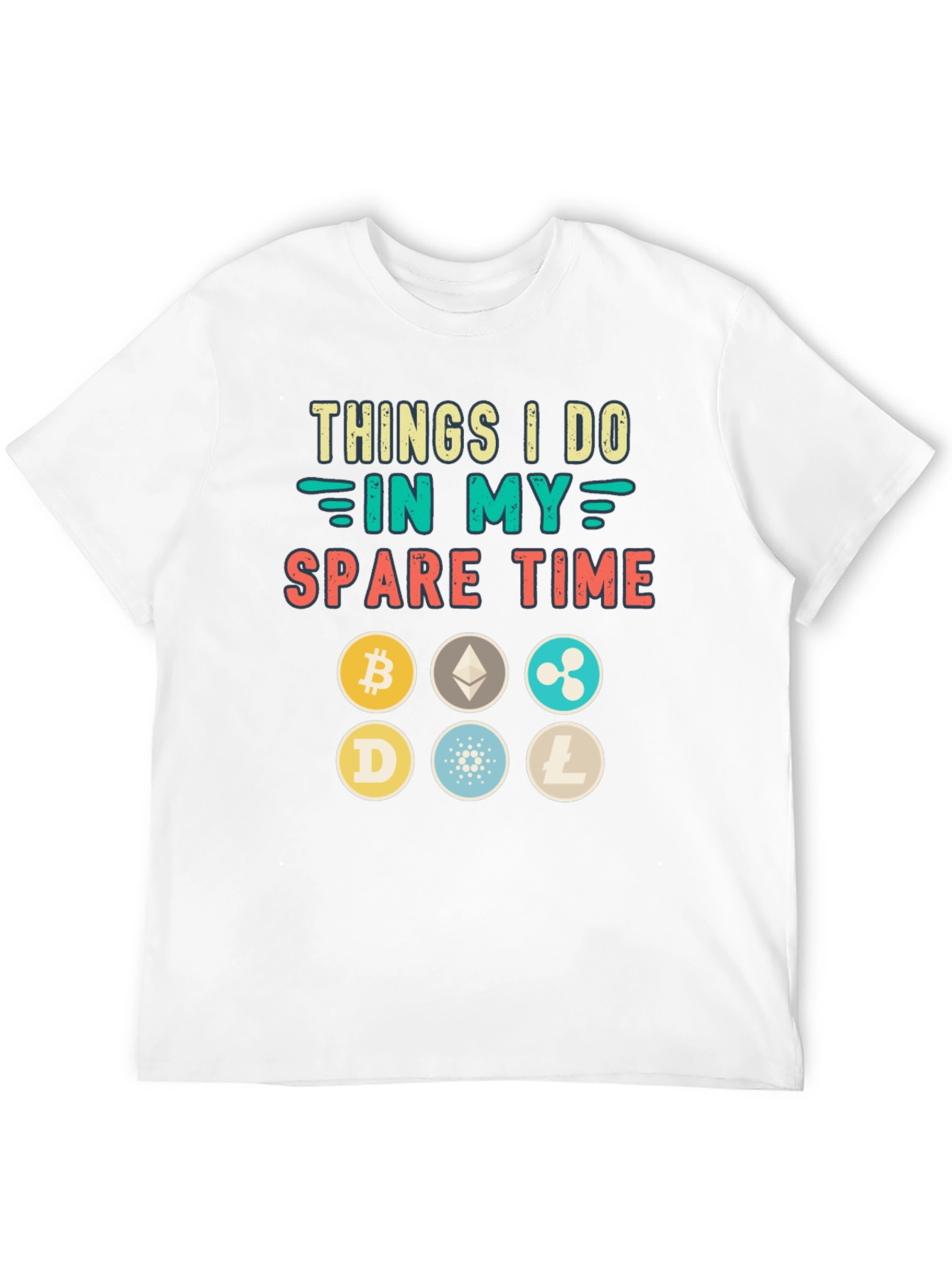 Crypto Spare Time T-Shirt - Bitcoin Ethereum Dogecoin