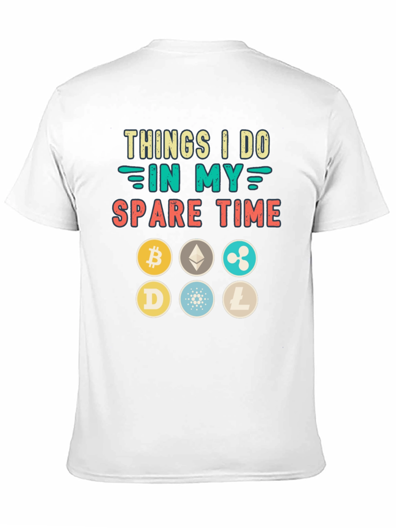 Crypto Spare Time T-Shirt - Bitcoin Ethereum Dogecoin