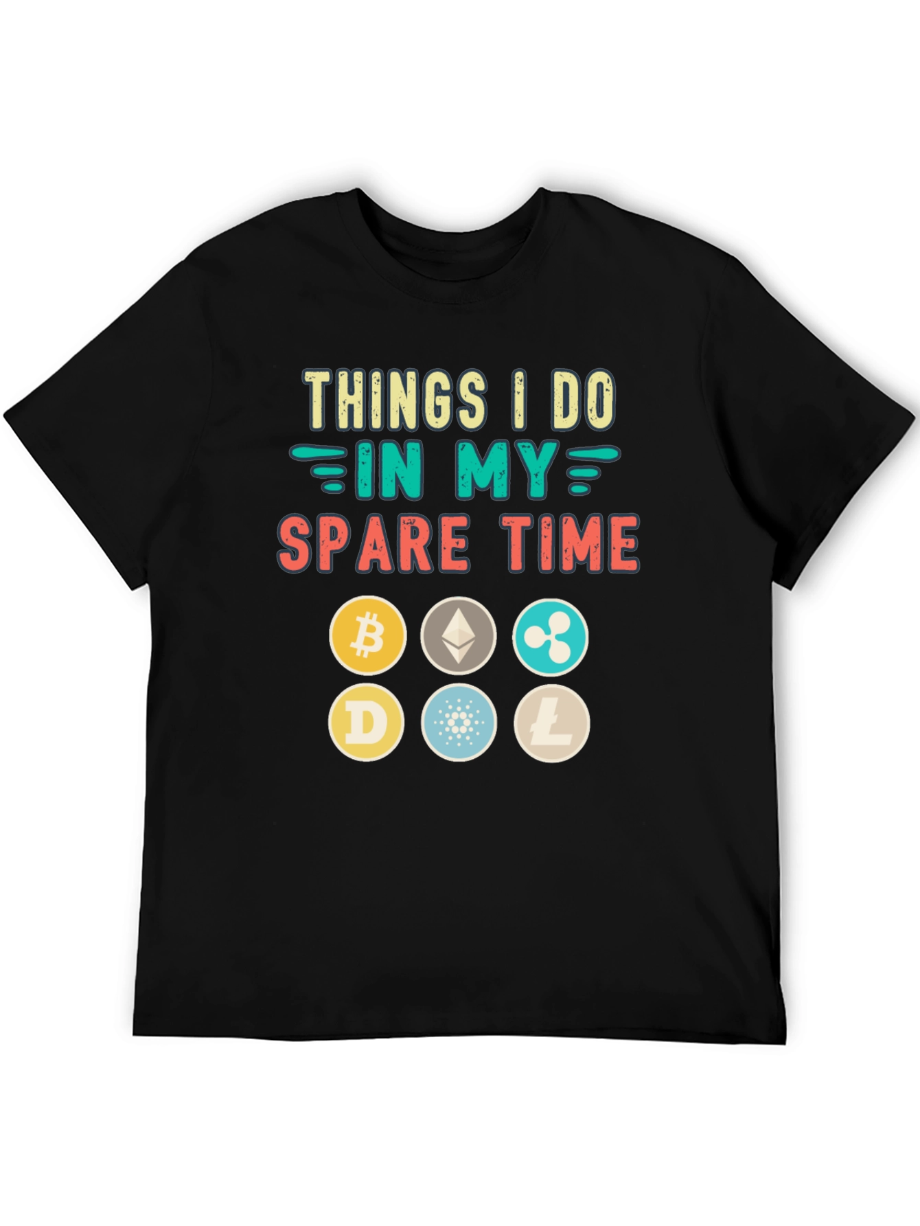 Crypto Spare Time T-Shirt - Bitcoin Ethereum Dogecoin