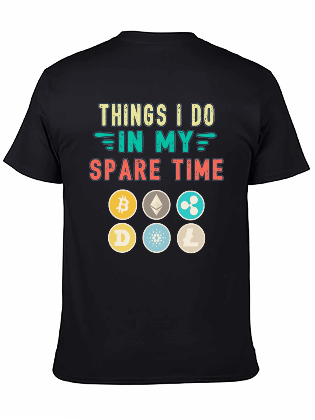 Crypto Spare Time T-Shirt - Bitcoin Ethereum Dogecoin