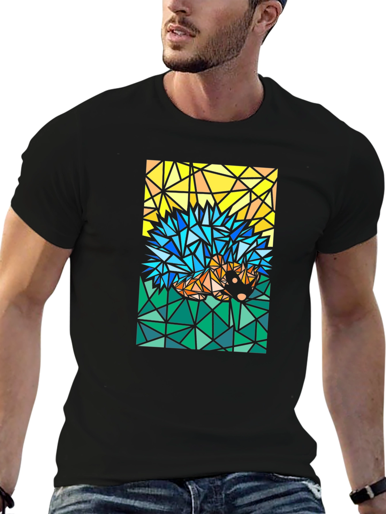 Abstract Hedgehog T-Shirt - Geometric Style