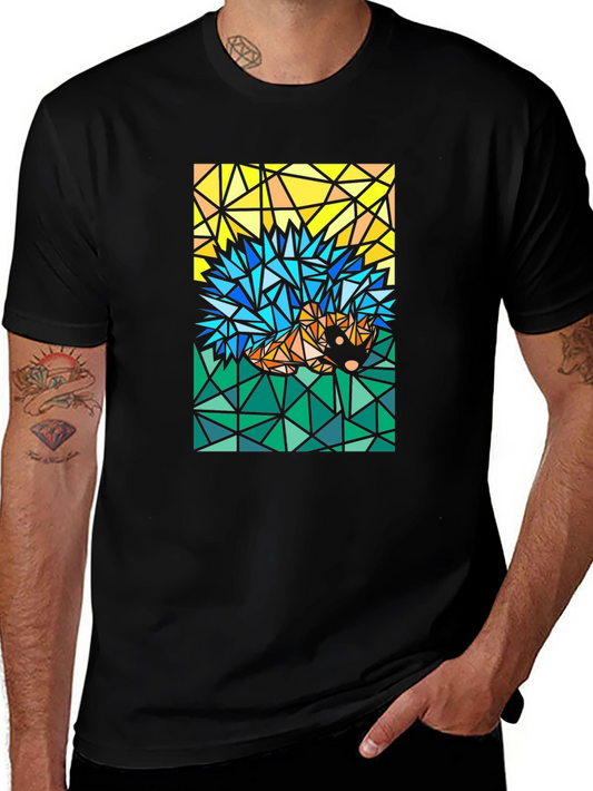 Abstract Hedgehog T-Shirt - Geometric Style