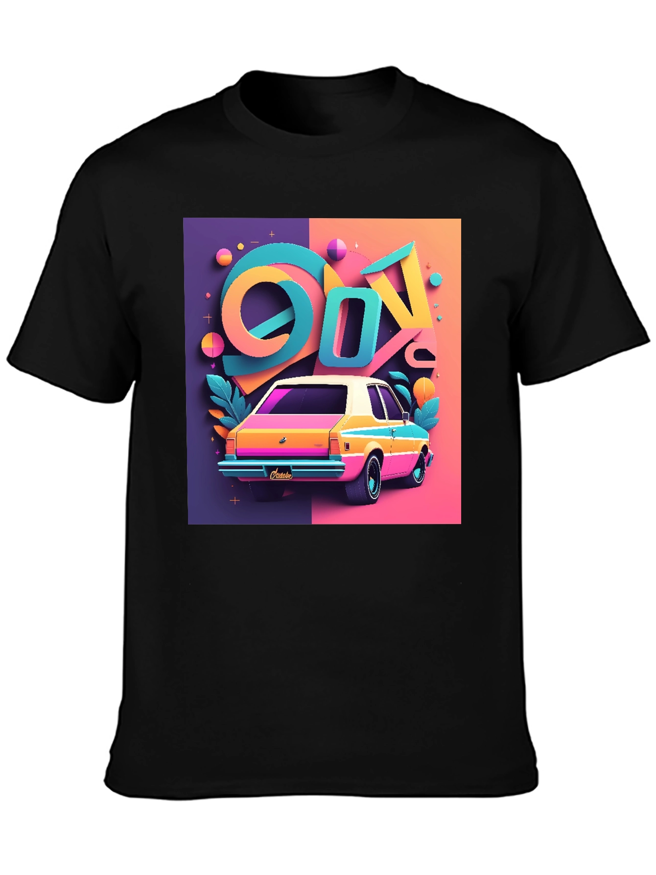 Vaporwave 90s Retro Car Graphic Tee