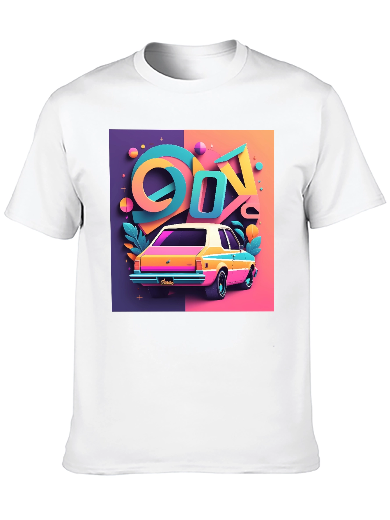 Vaporwave 90s Retro Car Graphic Tee