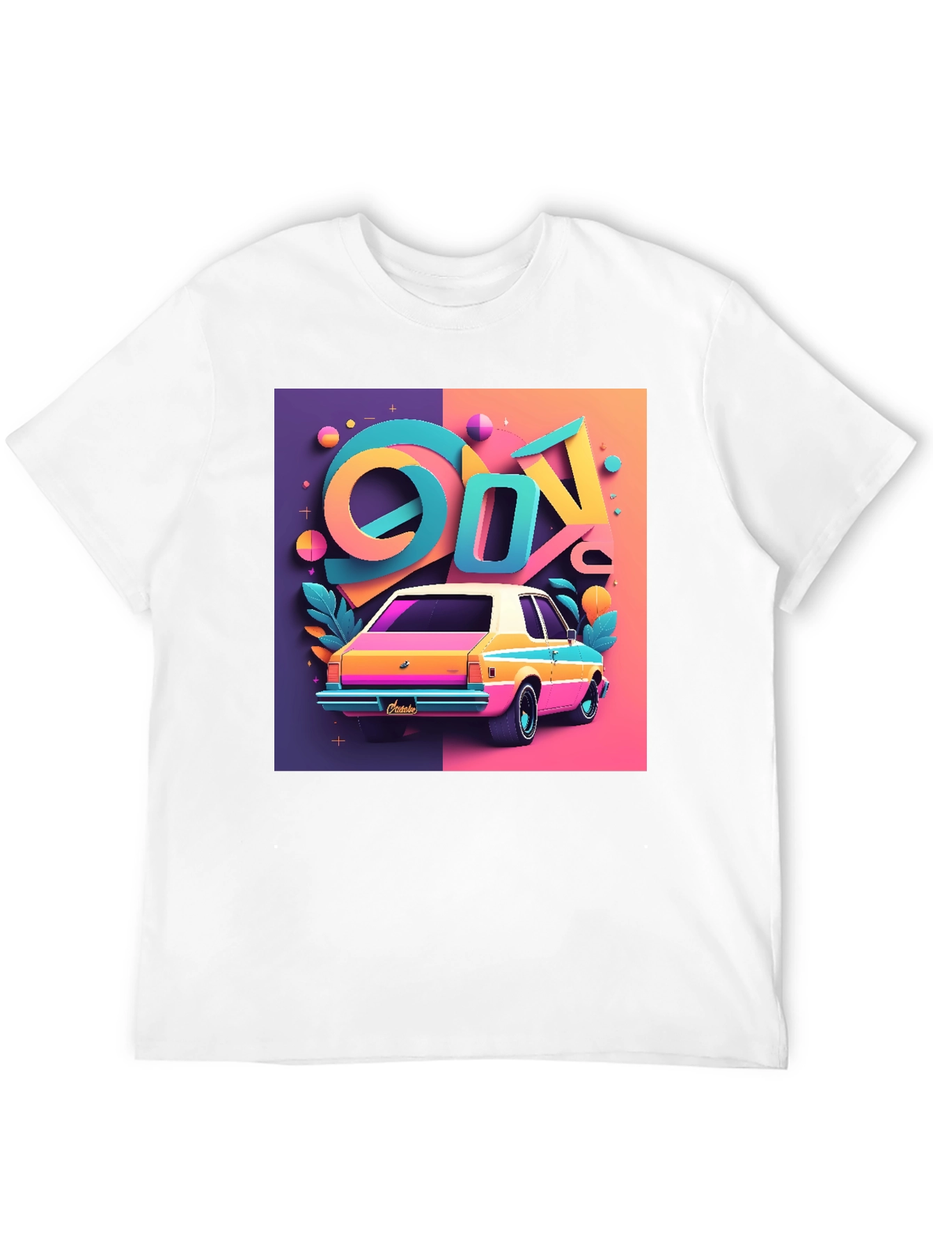 Vaporwave 90s Retro Car Graphic Tee