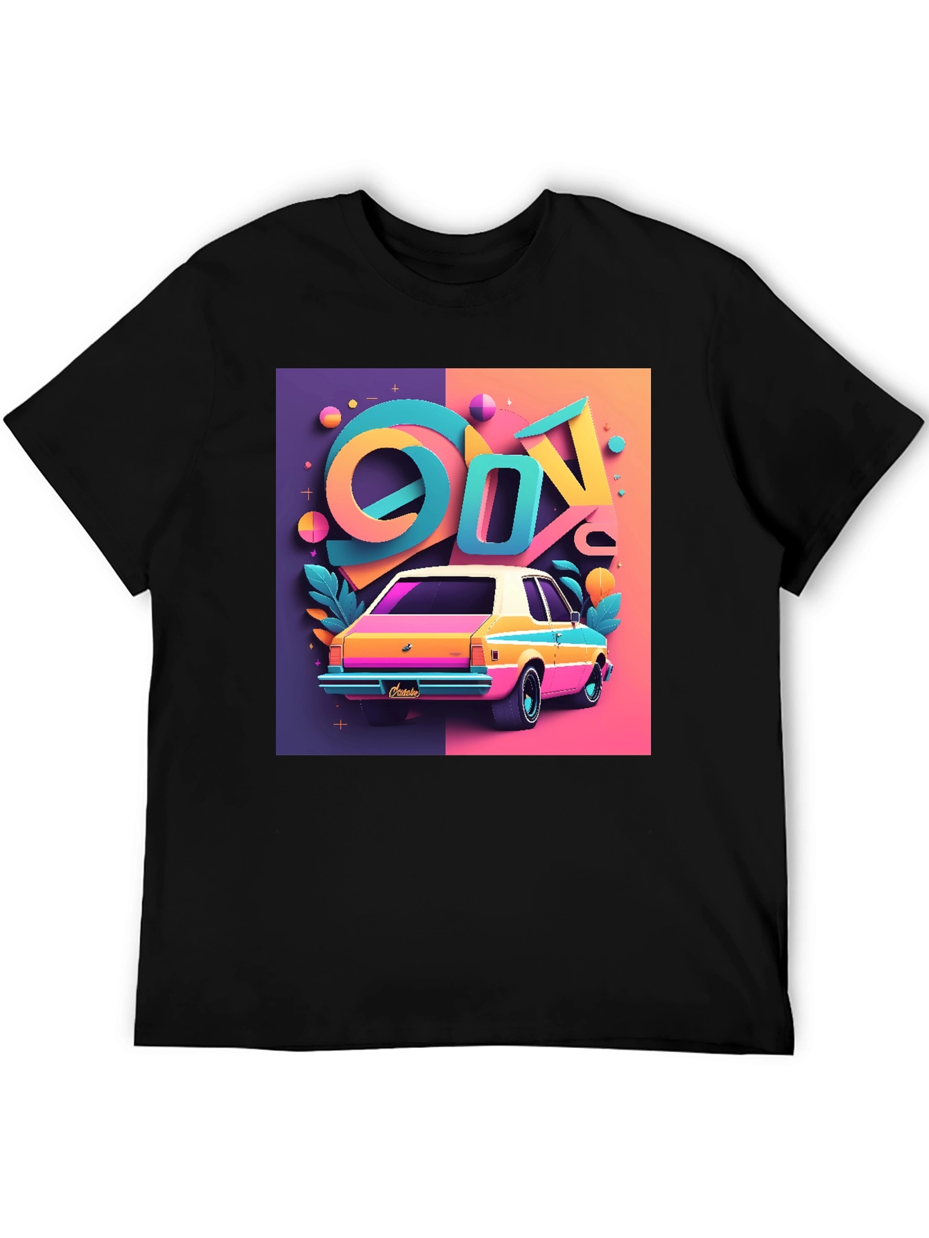 Vaporwave 90s Retro Car Graphic Tee