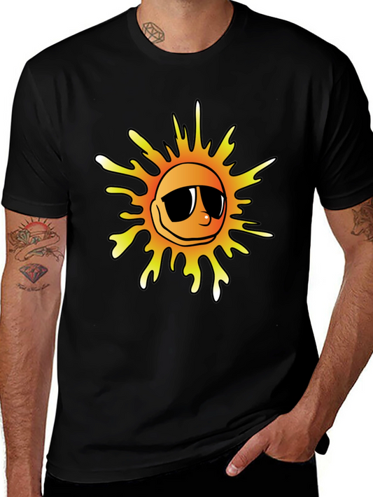 Cool Sun Graphic Tee - Black