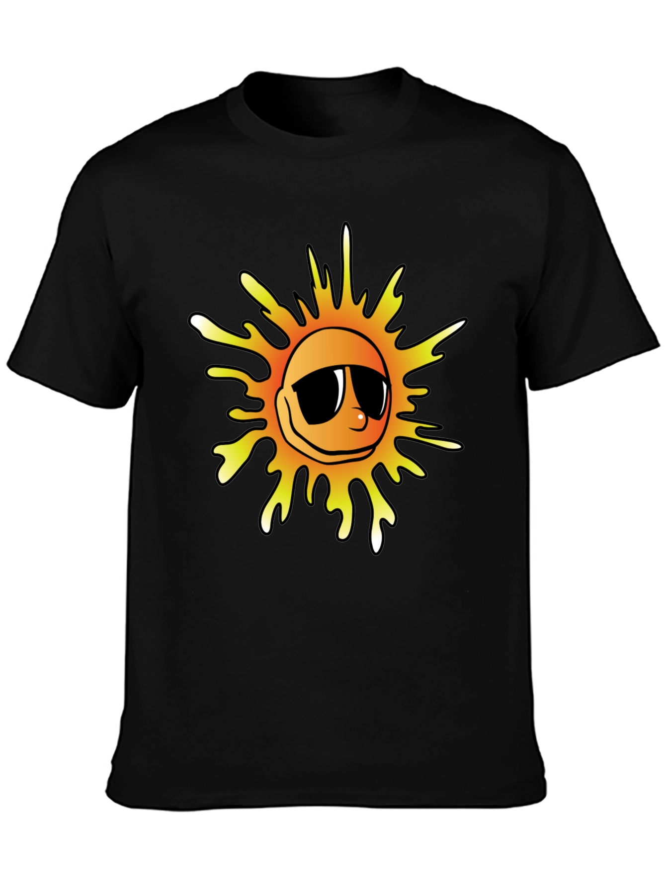 Cool Sun Graphic Tee - Black