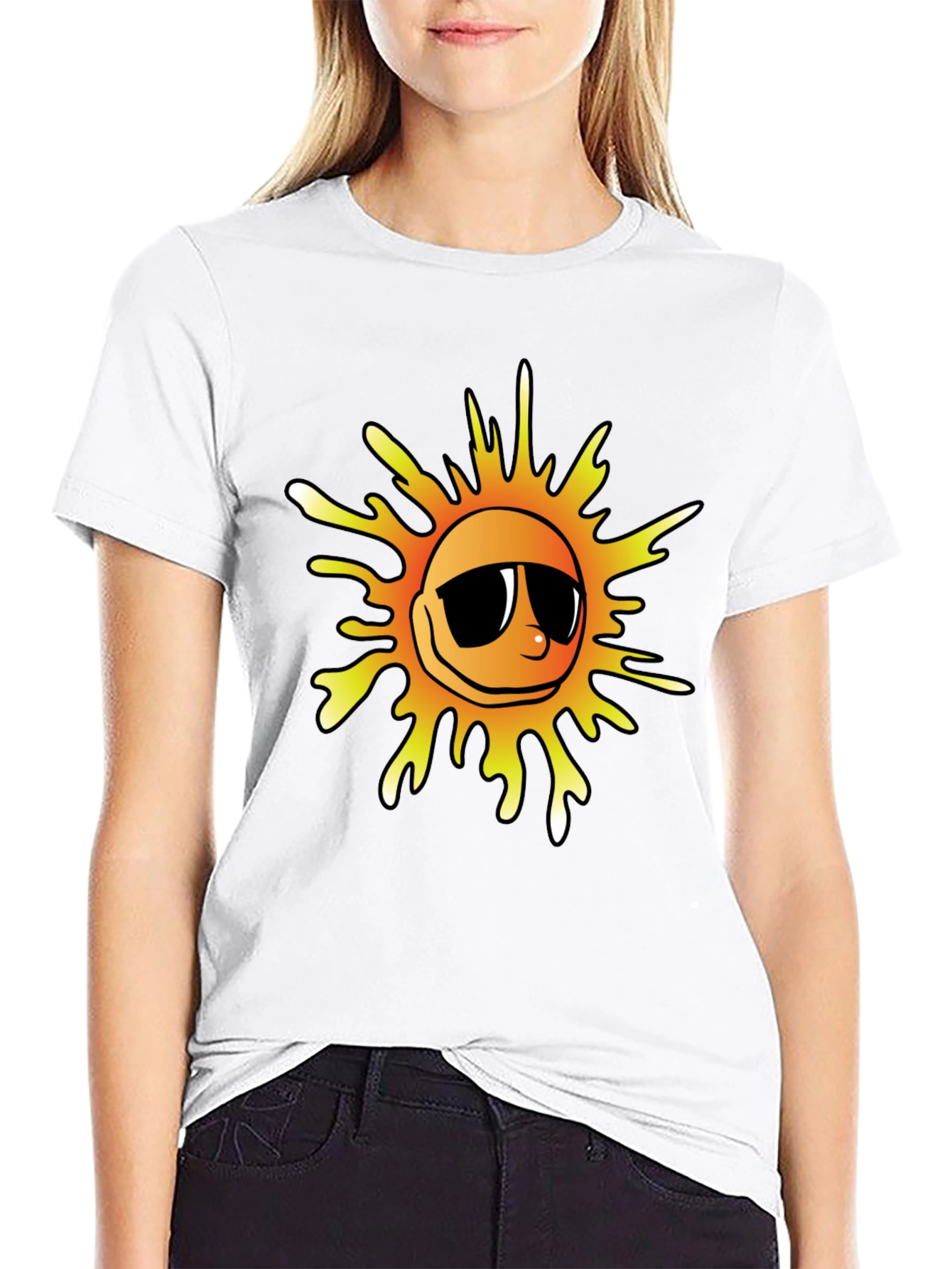 Cool Sun Graphic Tee - Black