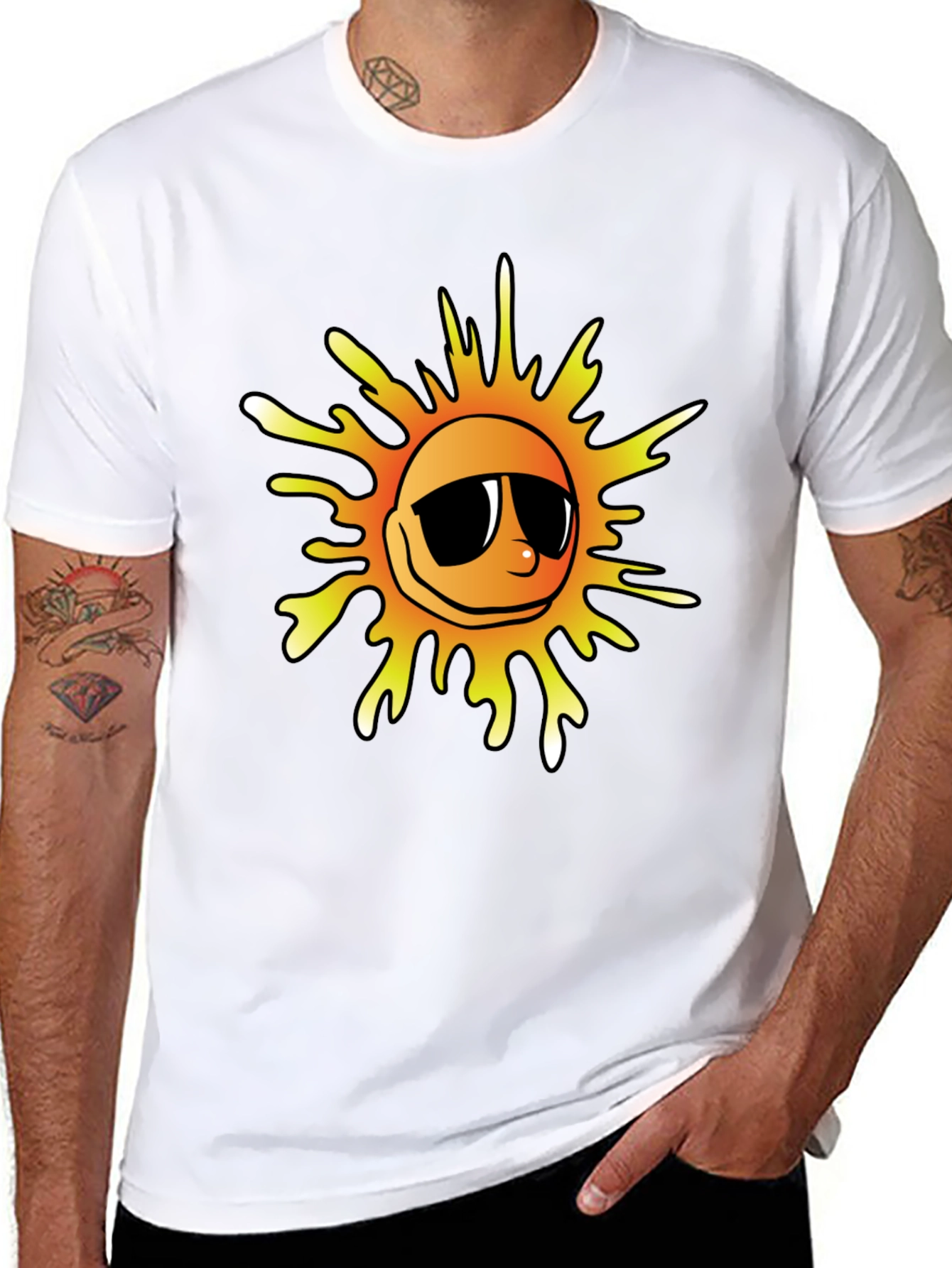 Cool Sun Graphic Tee - Black