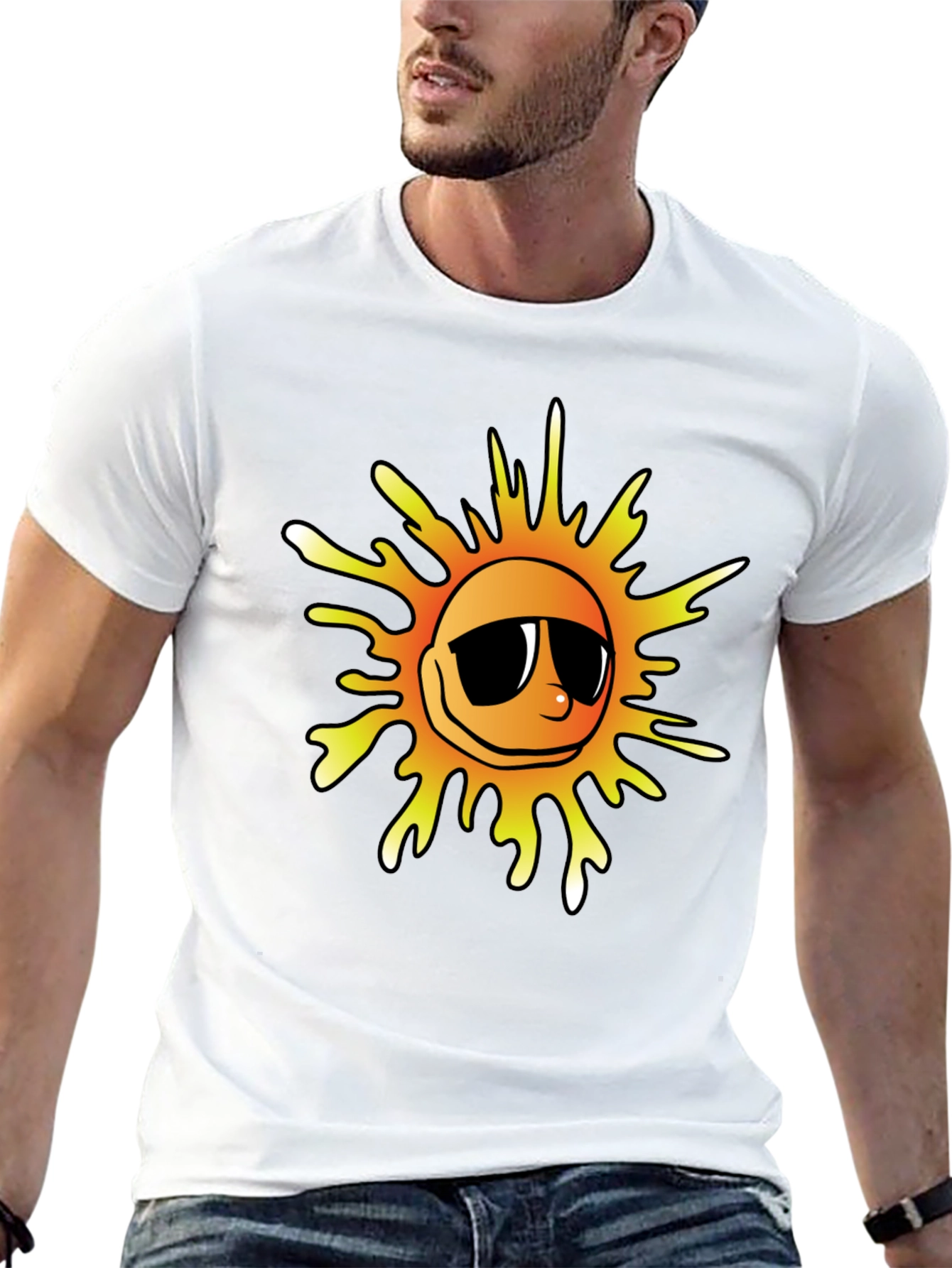 Cool Sun Graphic Tee - Black