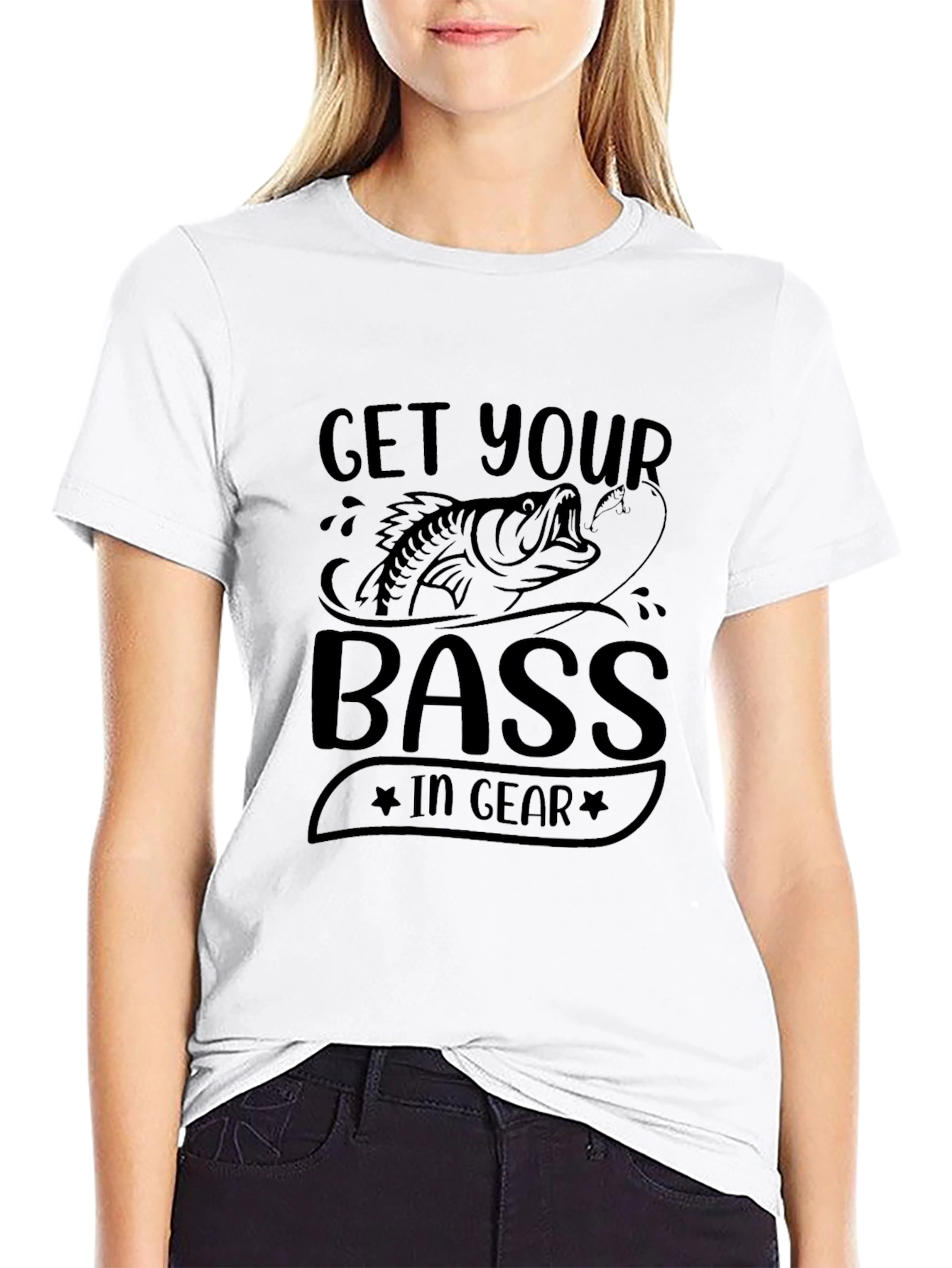 Get Your Bass in Gear Fishing T-Shirt