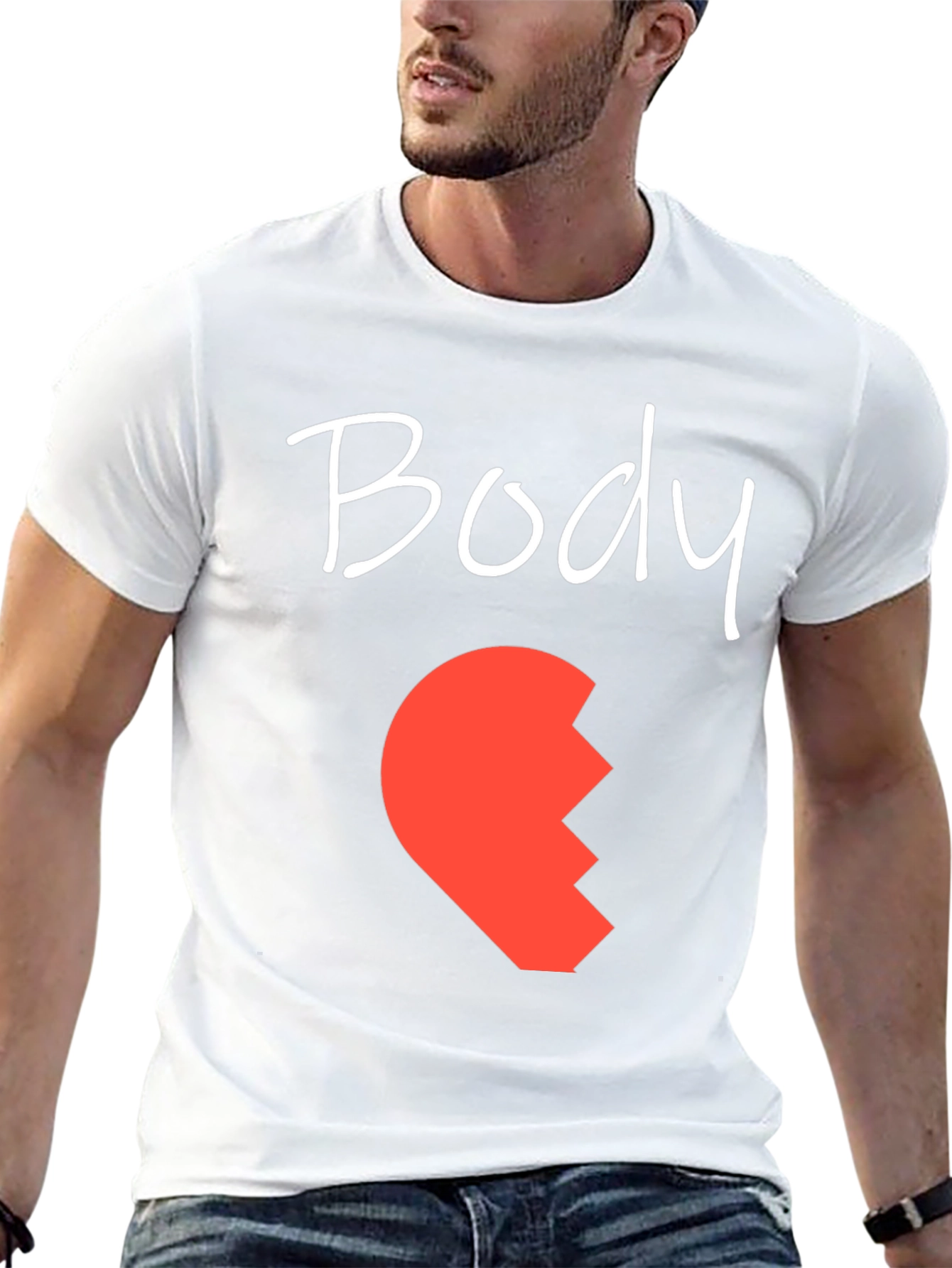 Body Half Heart Matching Couple Tee