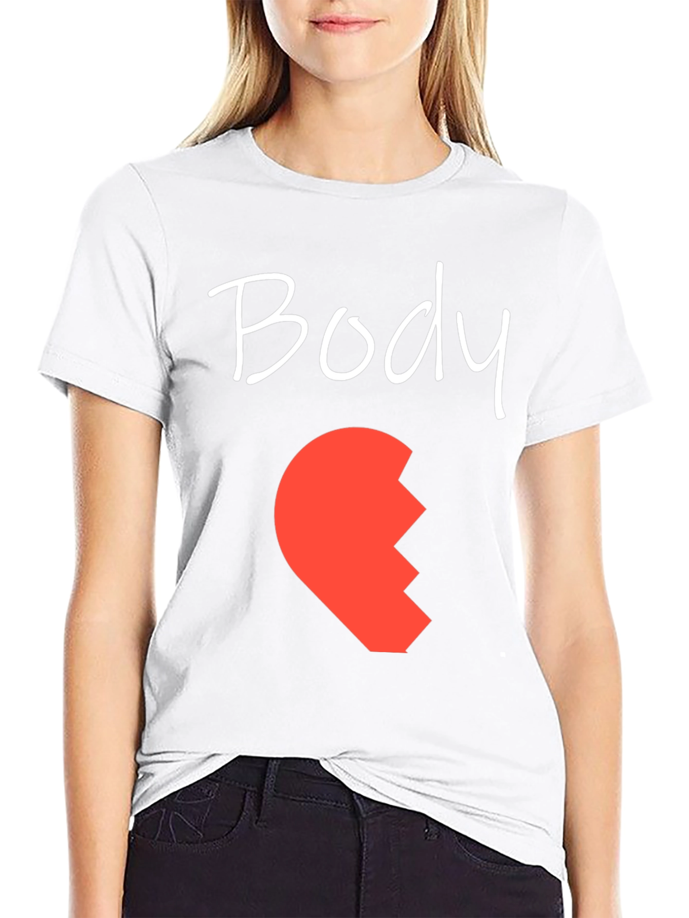 Body Half Heart Matching Couple Tee