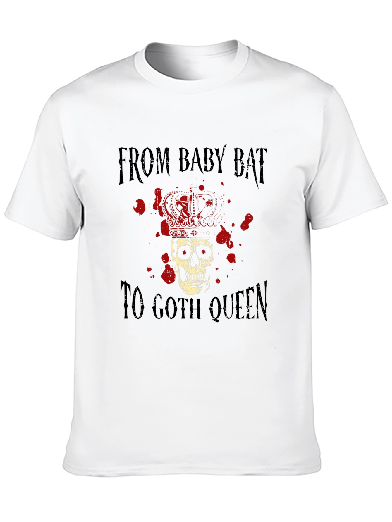 Goth Queen Graphic Tee - Skull & Crown