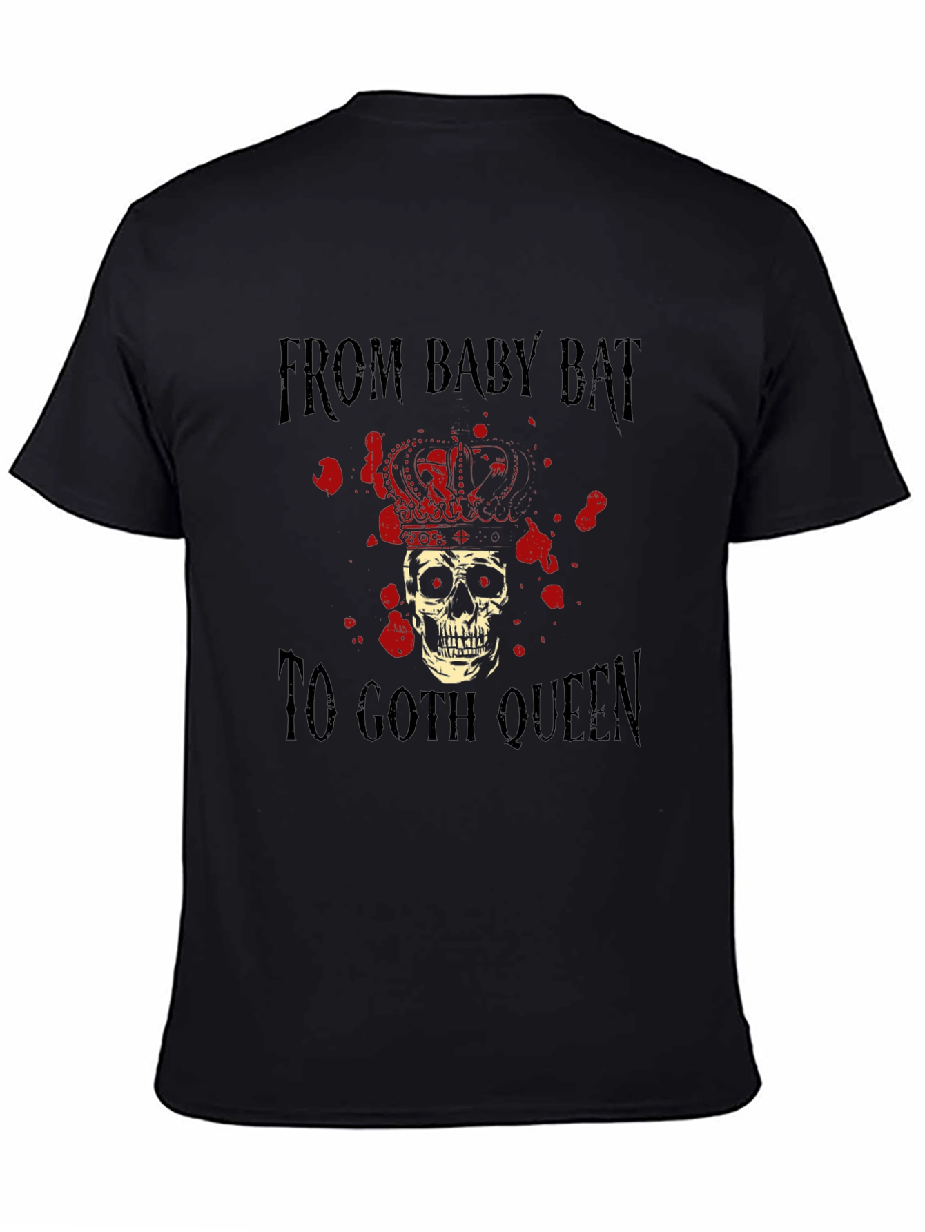 Goth Queen Graphic Tee - Skull & Crown