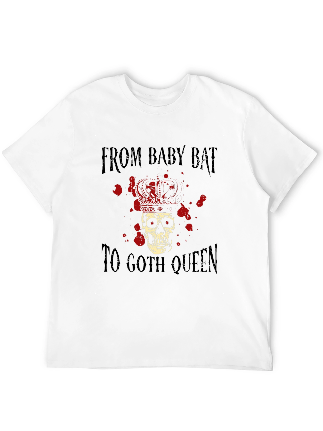 Goth Queen Graphic Tee - Skull & Crown