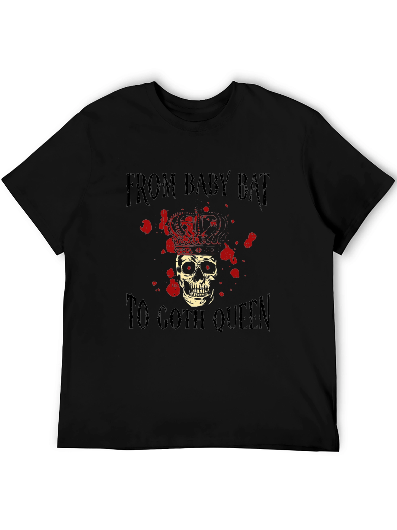 Goth Queen Graphic Tee - Skull & Crown