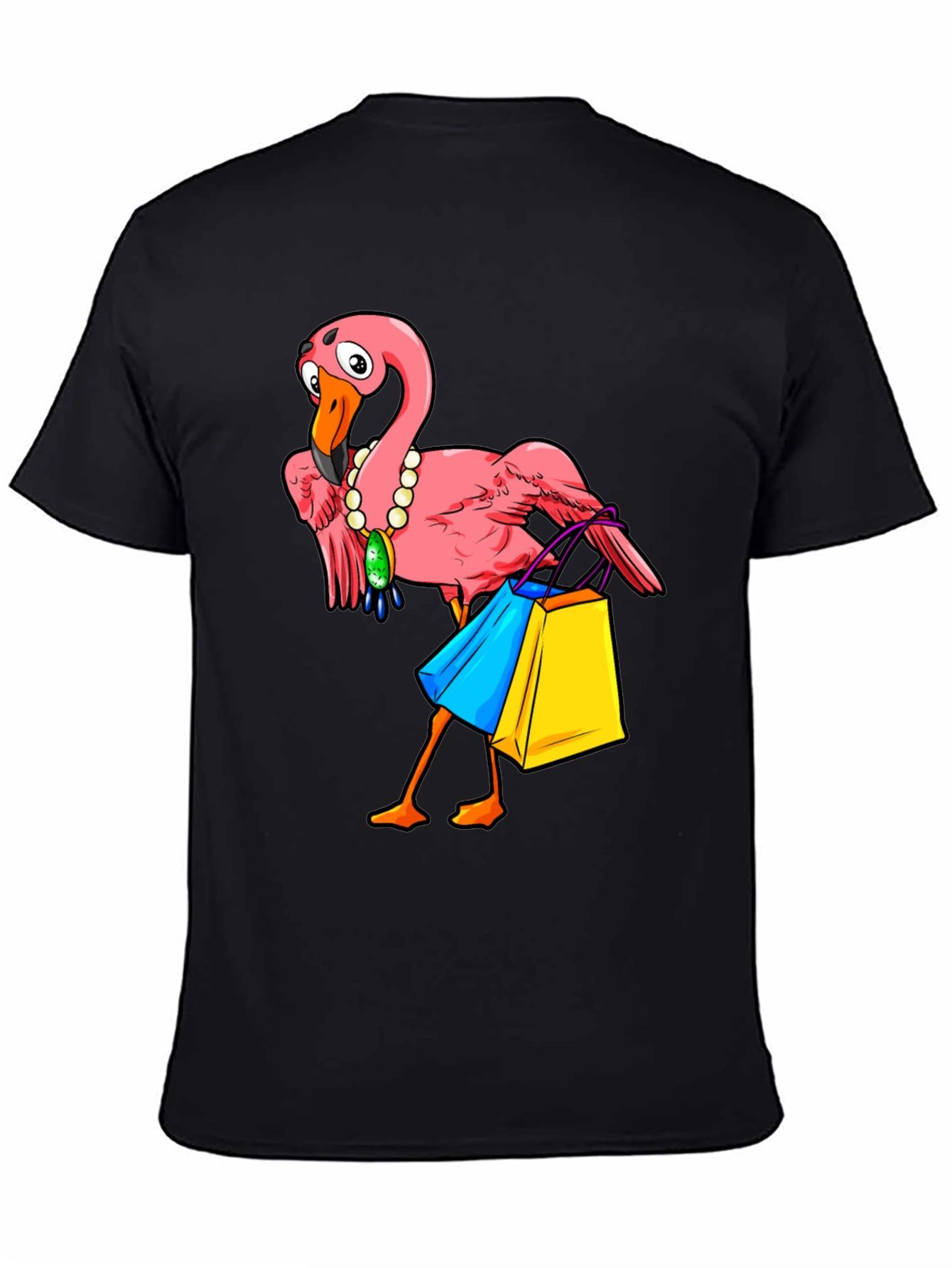 Funny Flamingo T-Shirt for Shopping Lovers