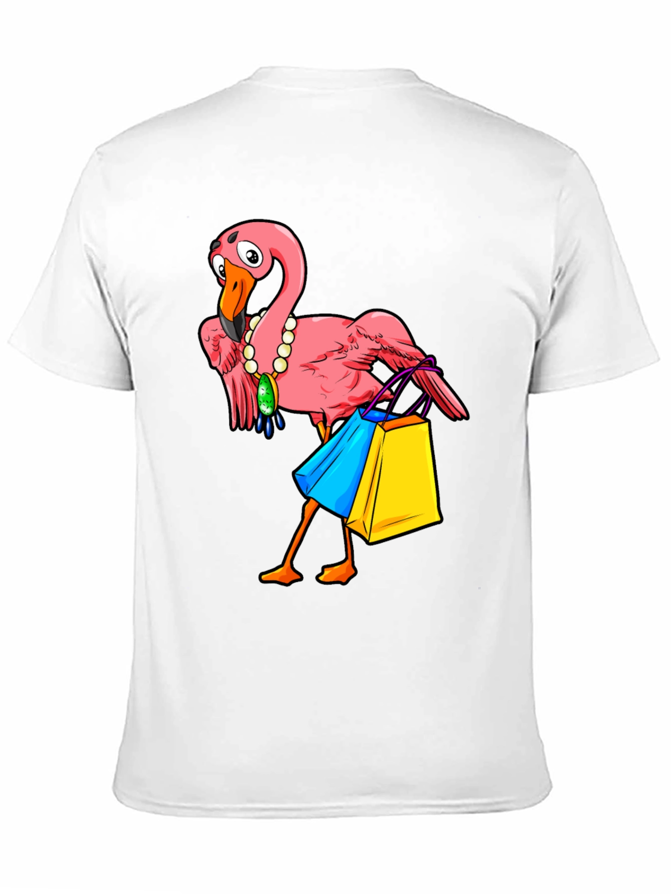 Funny Flamingo T-Shirt for Shopping Lovers