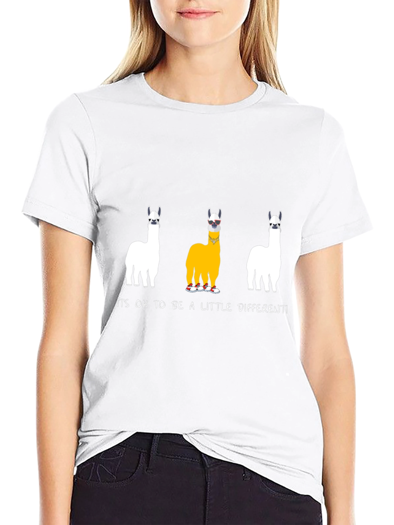 Unique Llama T-Shirt: Its OK to Be Different