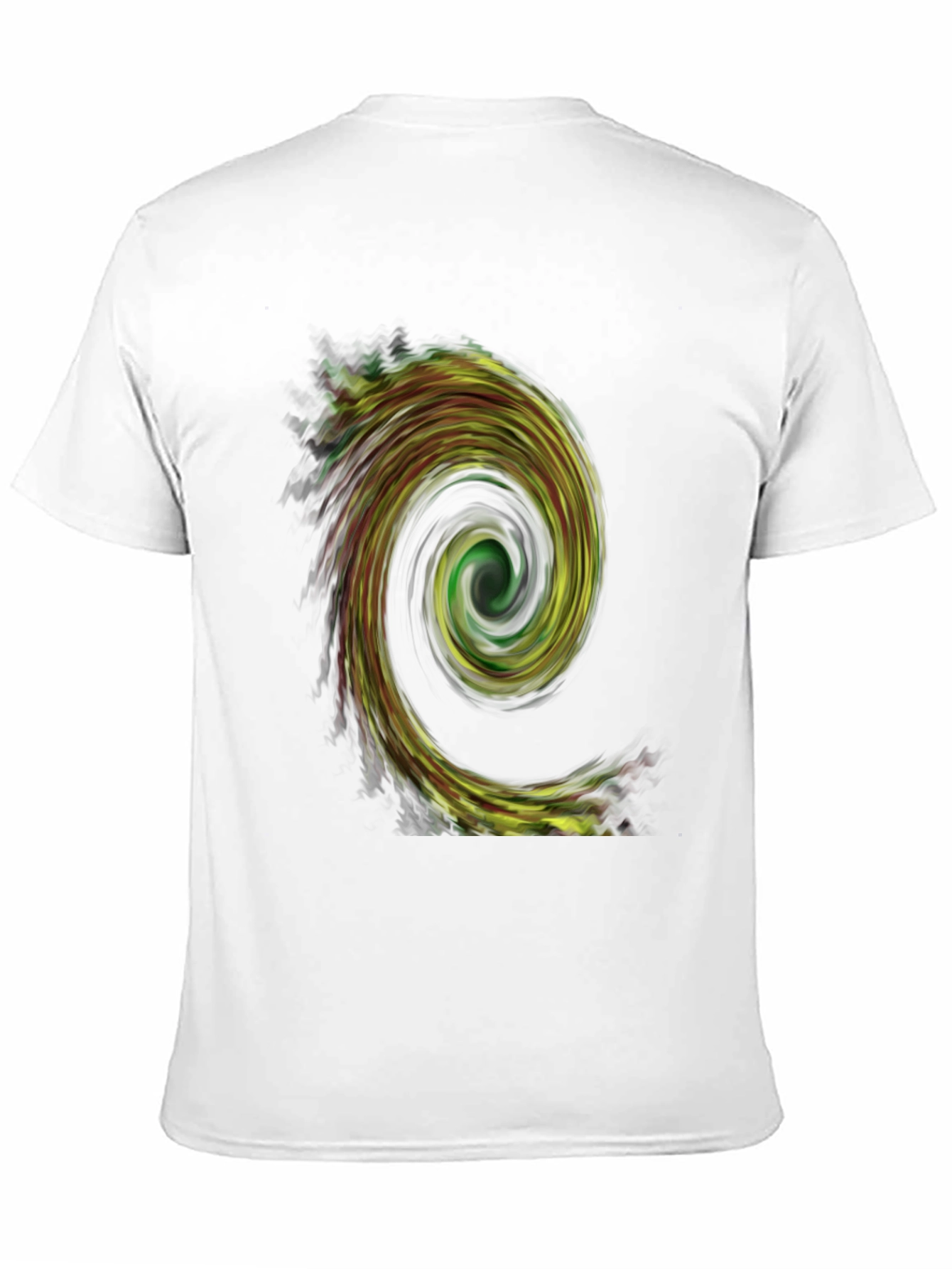 Abstract Swirl Graphic Tee - Black